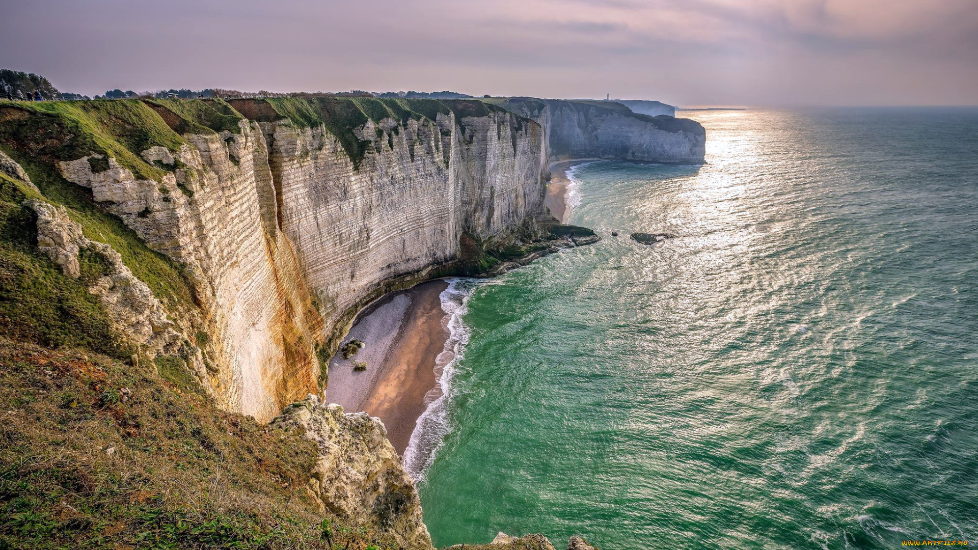 cliffs, of, etretat, normandy, france, природа, побережье, cliffs, of, etretat