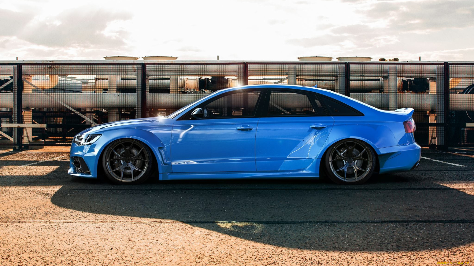 audi, s6, автомобили, audi, s6, tuning, blue, stance