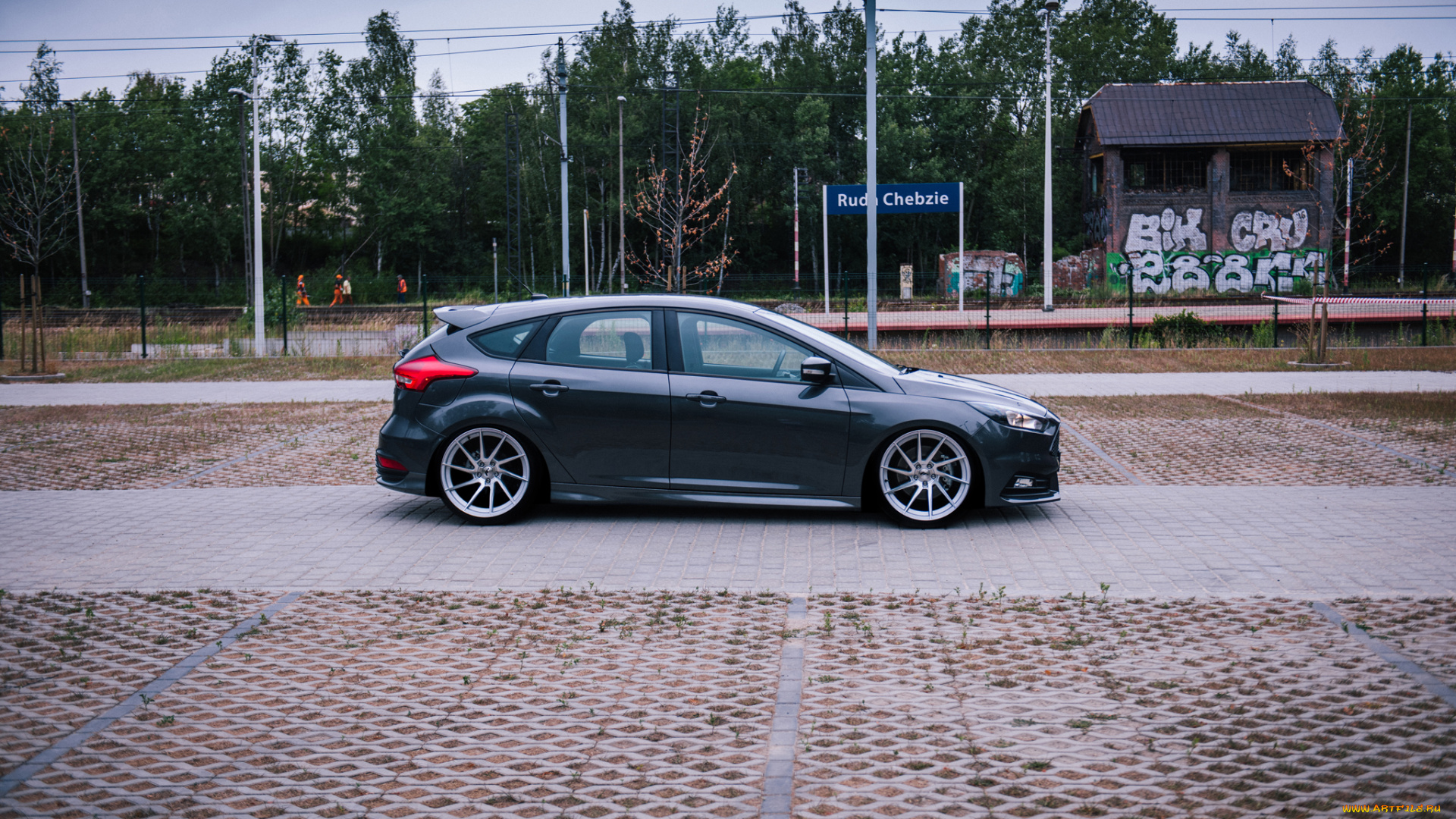 ford, focus, rs, grey, автомобили, ford, focus, rs, grey, side, wheels, stance