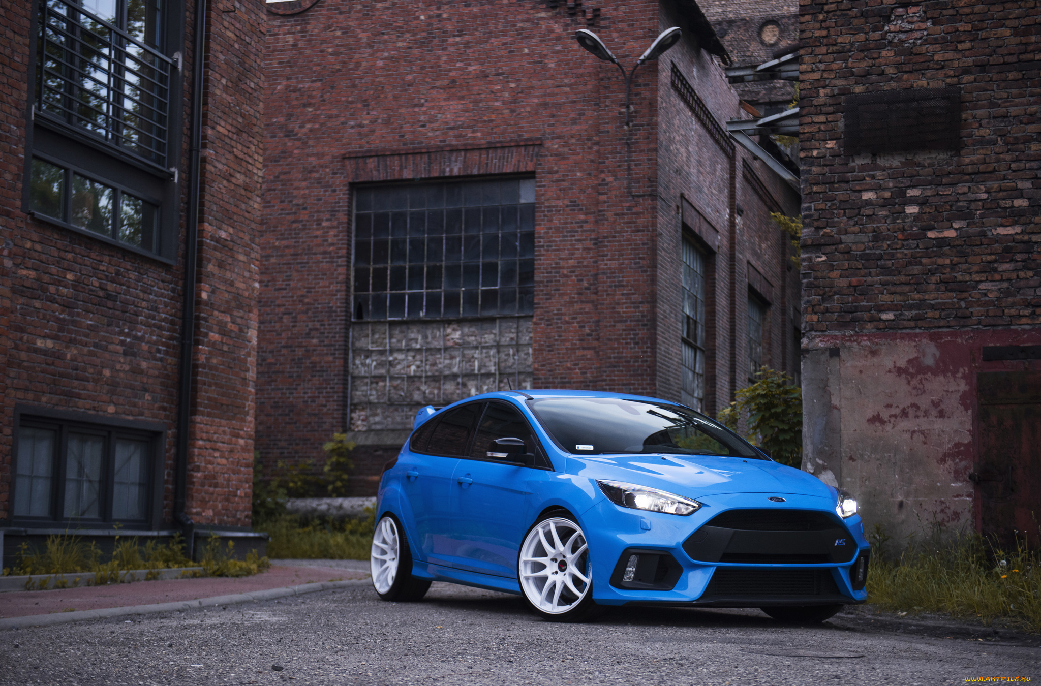 ford, focus, rs, автомобили, ford, focus, rs, blue, stance, building