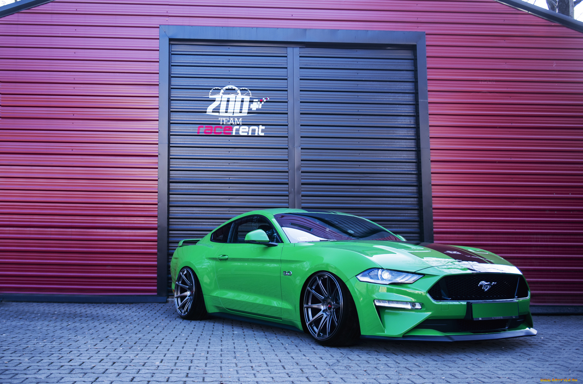 ford, mustang, green, автомобили, ford, mustang, green, stance, muscle, car