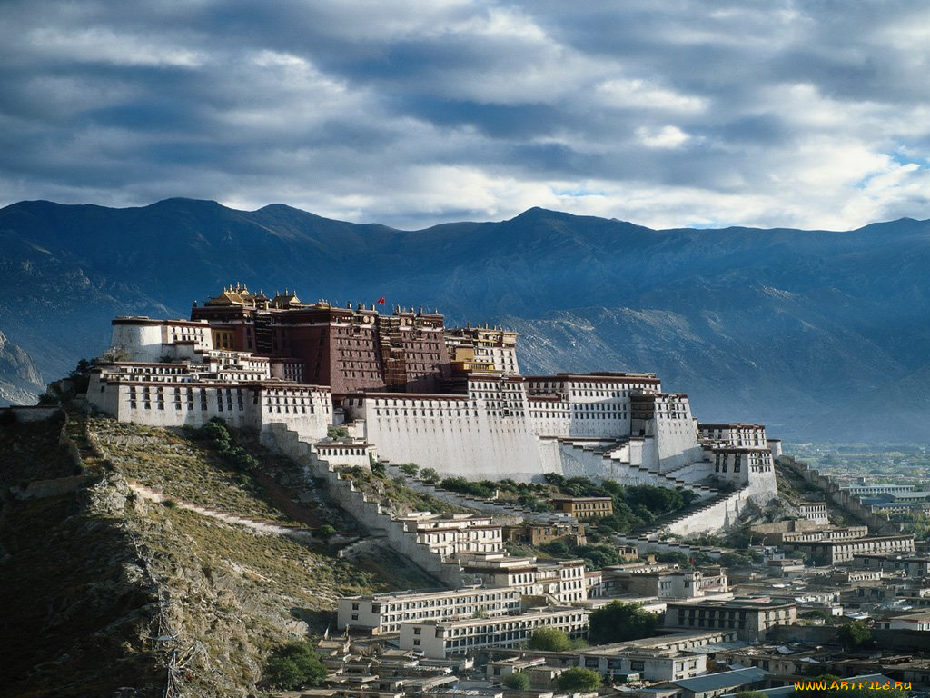 города, дворцы, замки, крепости, potala, palace, lhasa, tibet