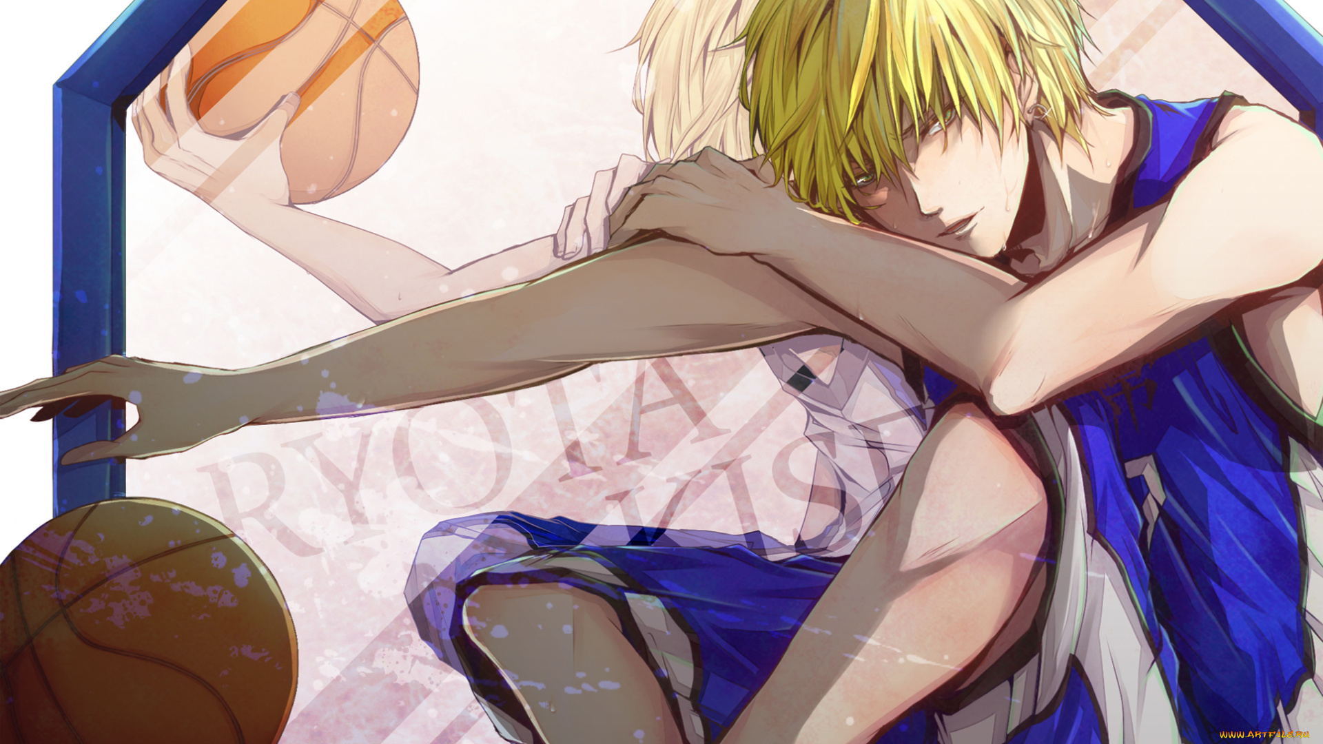 аниме, kuroko, no, baske, парень, баскетбол, куроко, kise, ryouta, движение, форма, мяч