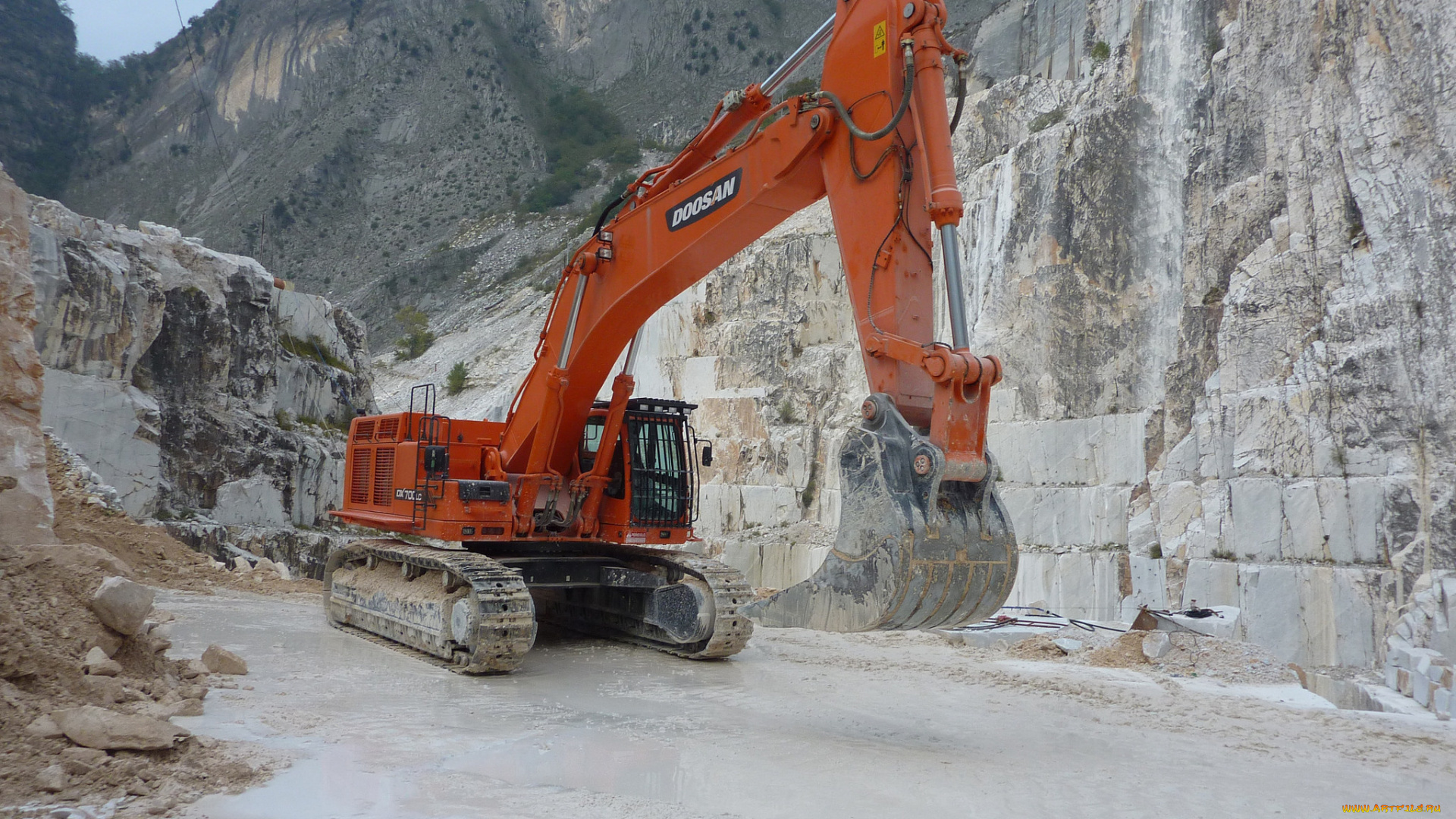 doosan, dx700lc, excavator, техника, экскаваторы, ковш, экскаватор, карьер