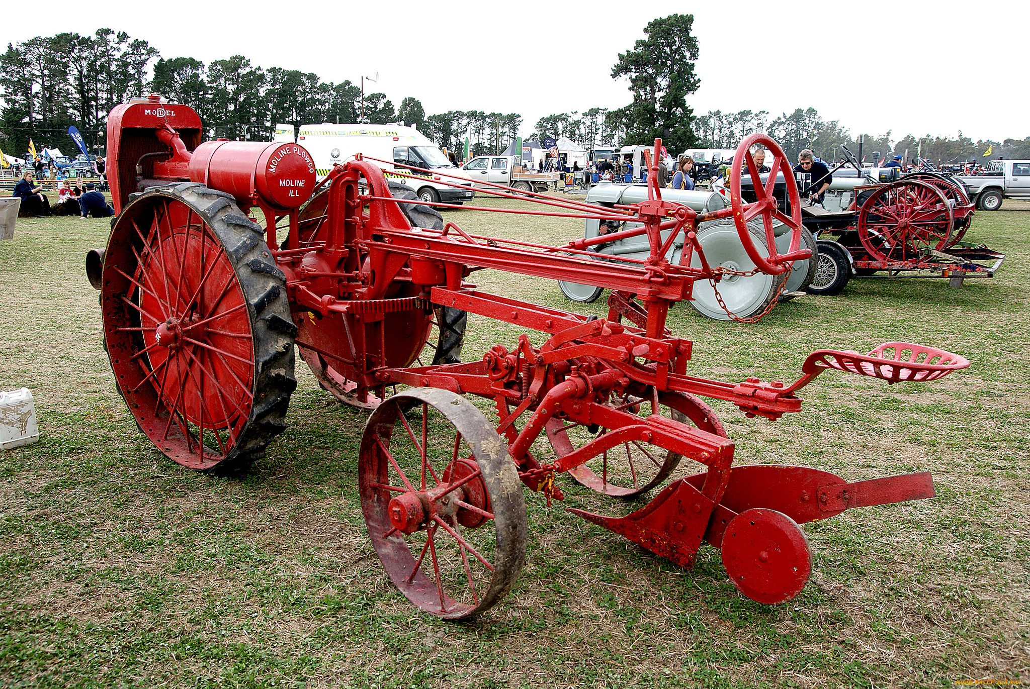 moline, tractor, plough, 1920, техника, тракторы, трактор, колёсный