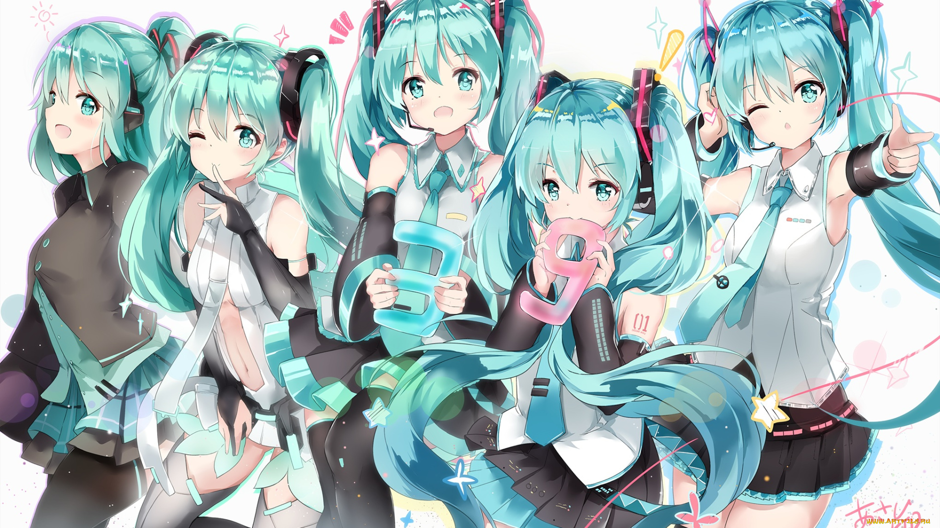 аниме, vocaloid, hatsune, miku