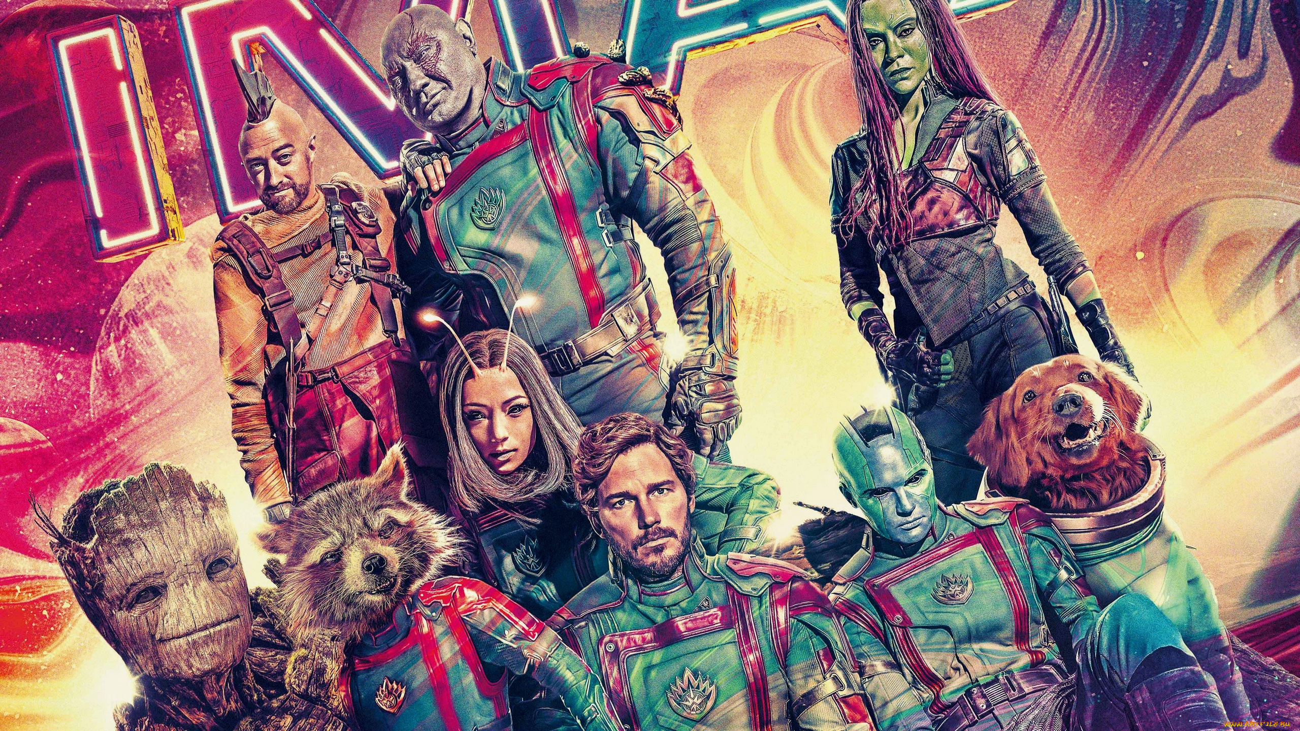 guardians, of, the, galaxy, vol, , 3, , , 2023, , кино, фильмы, -unknown, , другое, cтражи, галактики, третья, часть, фантастика, боевик, комедия, крис, пратт, зои, салдана, дэйв, батиста, вин, дизель, брэдли, купер, карен, гиллан, drax, gamora, peter, quill, groot, rocket, nebula