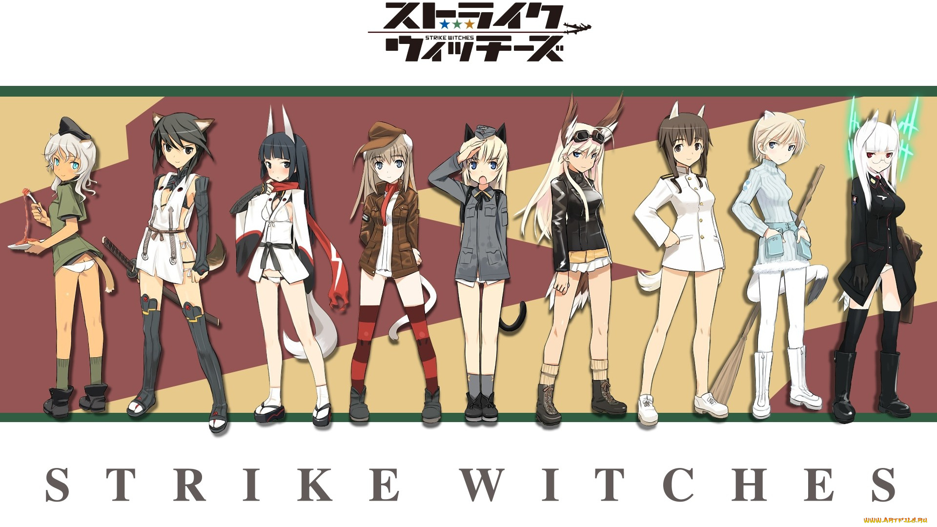 аниме, strike, witches