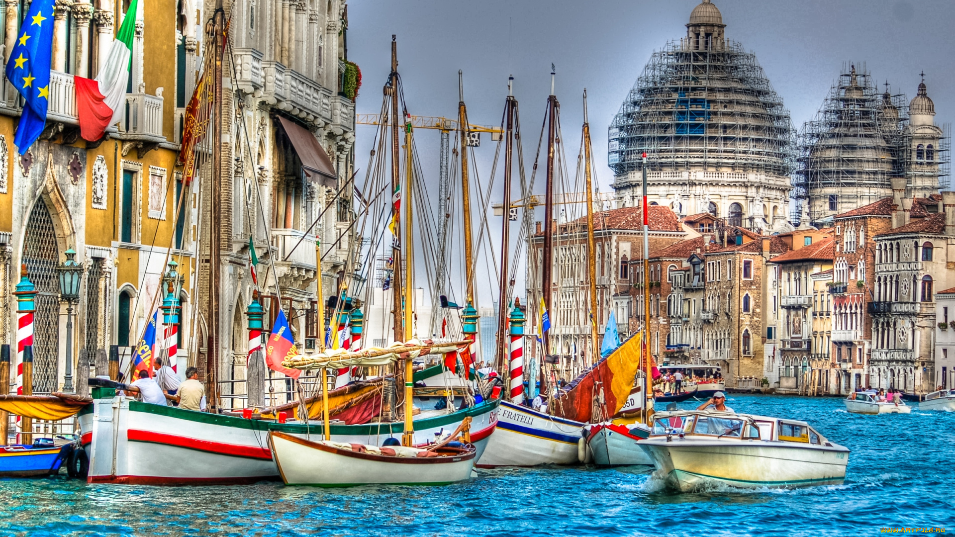 венеция, корабли, порты, причалы, яхты, лодки, италия, канал