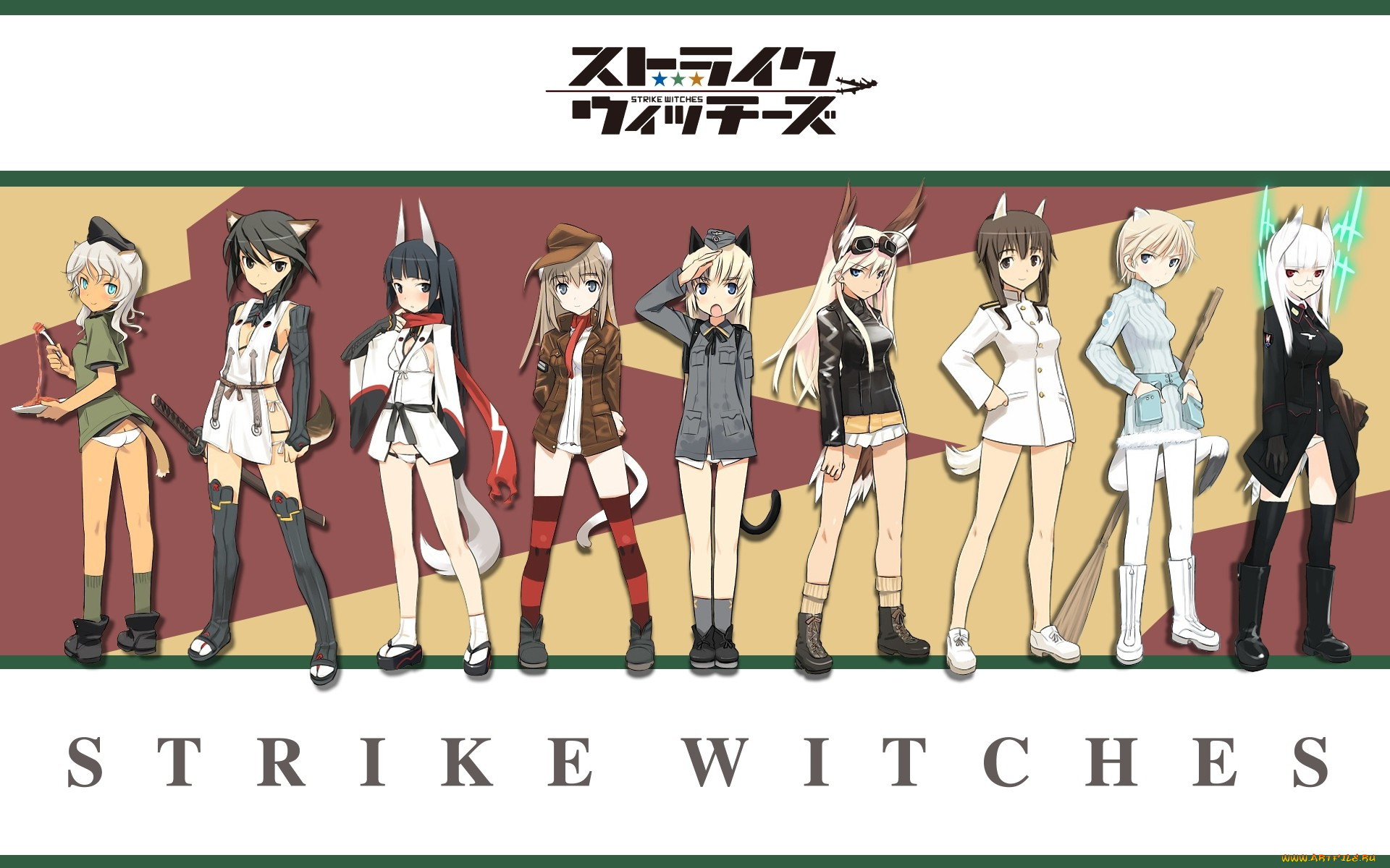 аниме, strike, witches