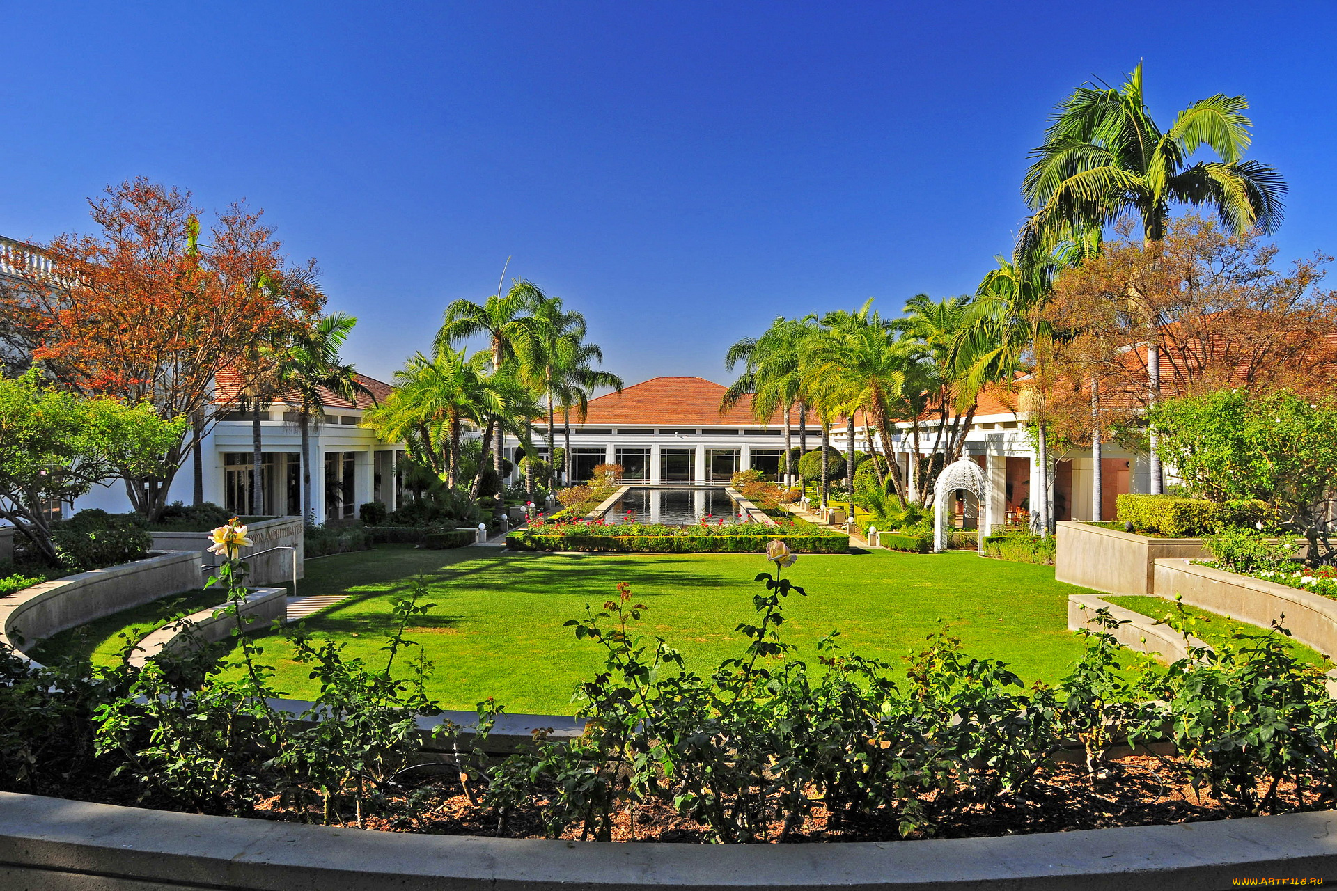 города, здания, дома, usa, california, nixon, library, and, museum