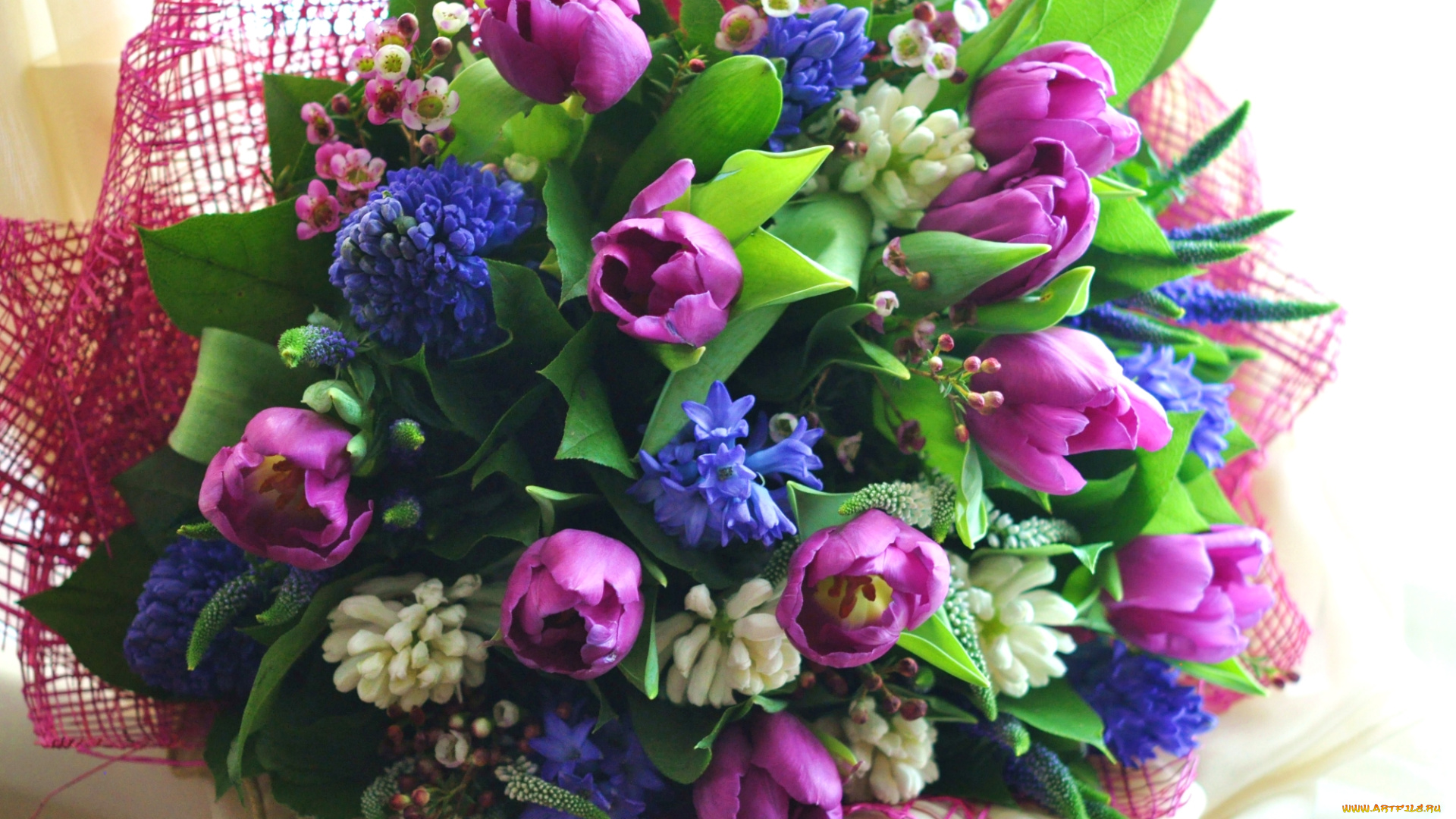 цветы, букеты, , композиции, гиацинты, тюльпаны