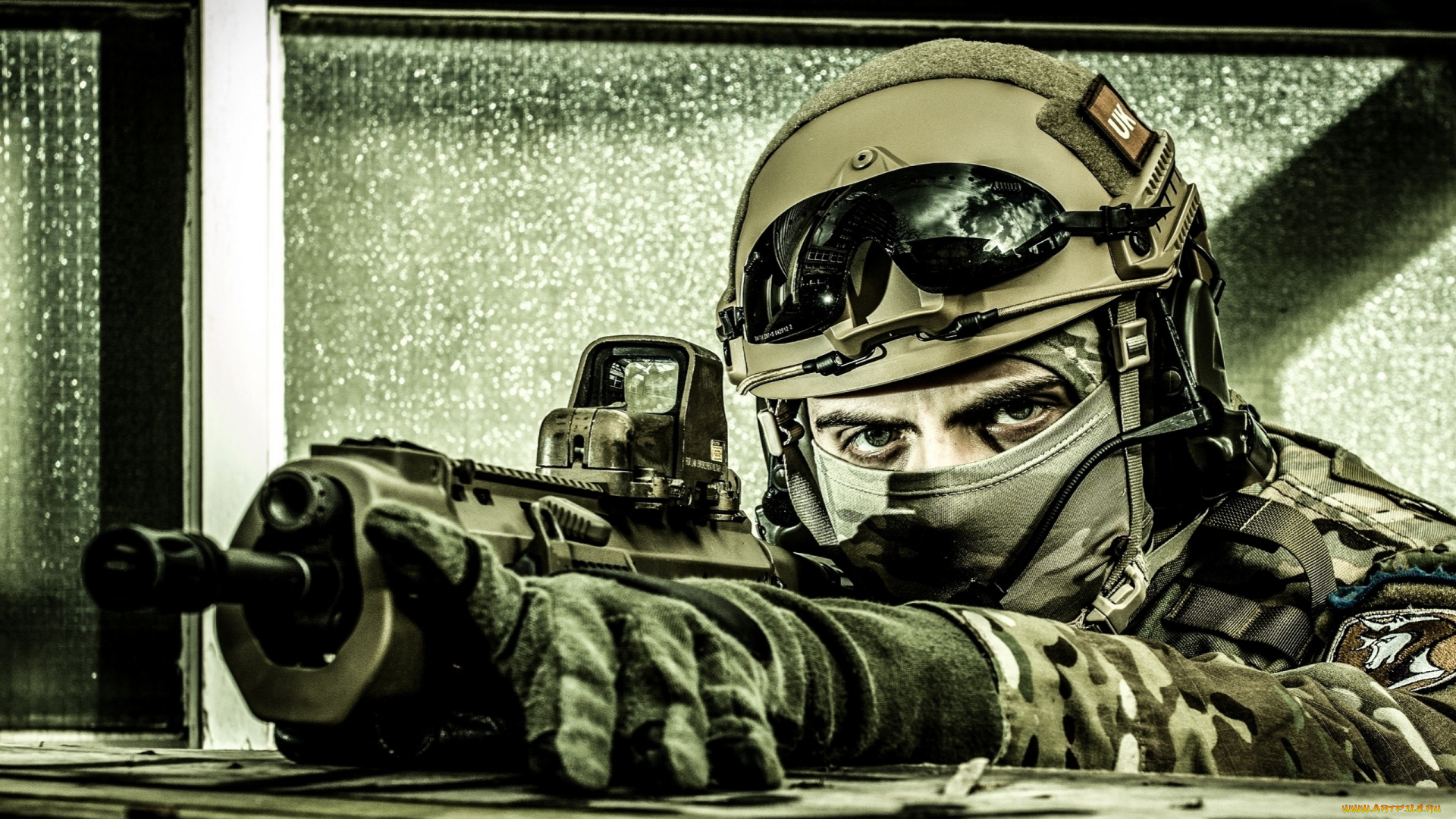 оружие, армия, спецназ, soldier, uniform, equipment, eyes, gun, assault, rifle