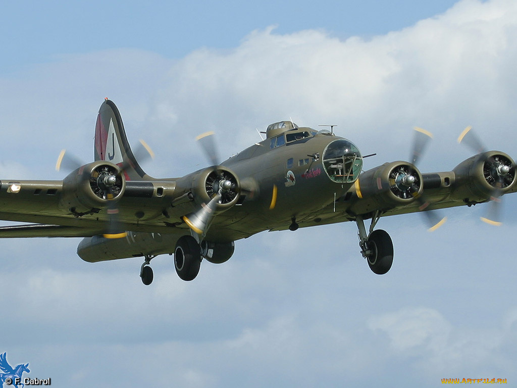 авиация, боевые, самолёты, boeing, b-17, flying, fortress