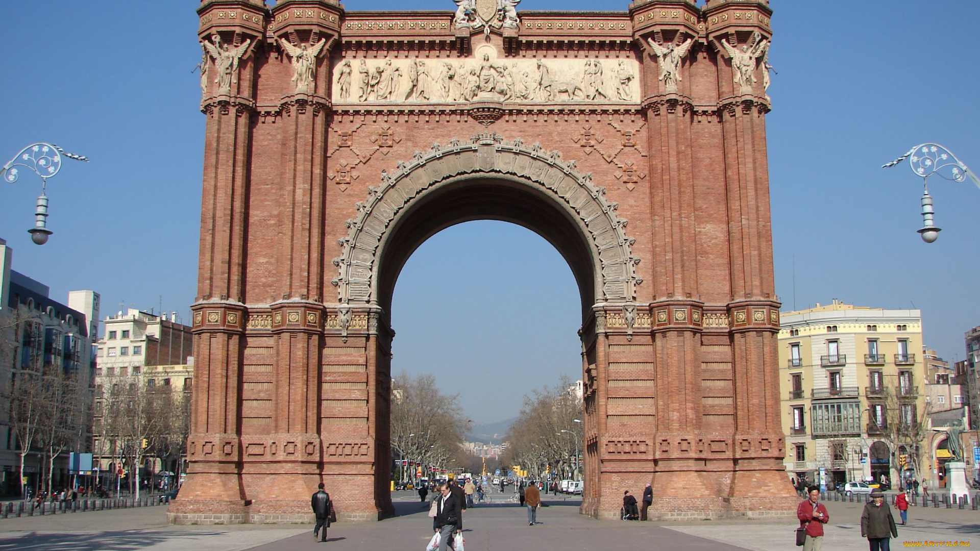 arc, de, triomf, barcelona, города, барселона, испания