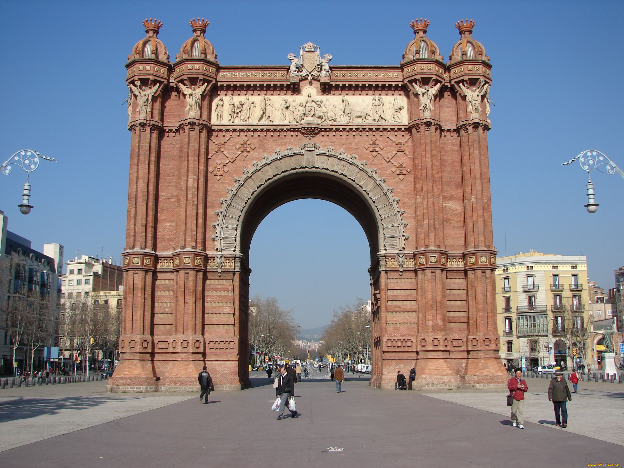 arc, de, triomf, barcelona, города, барселона, испания