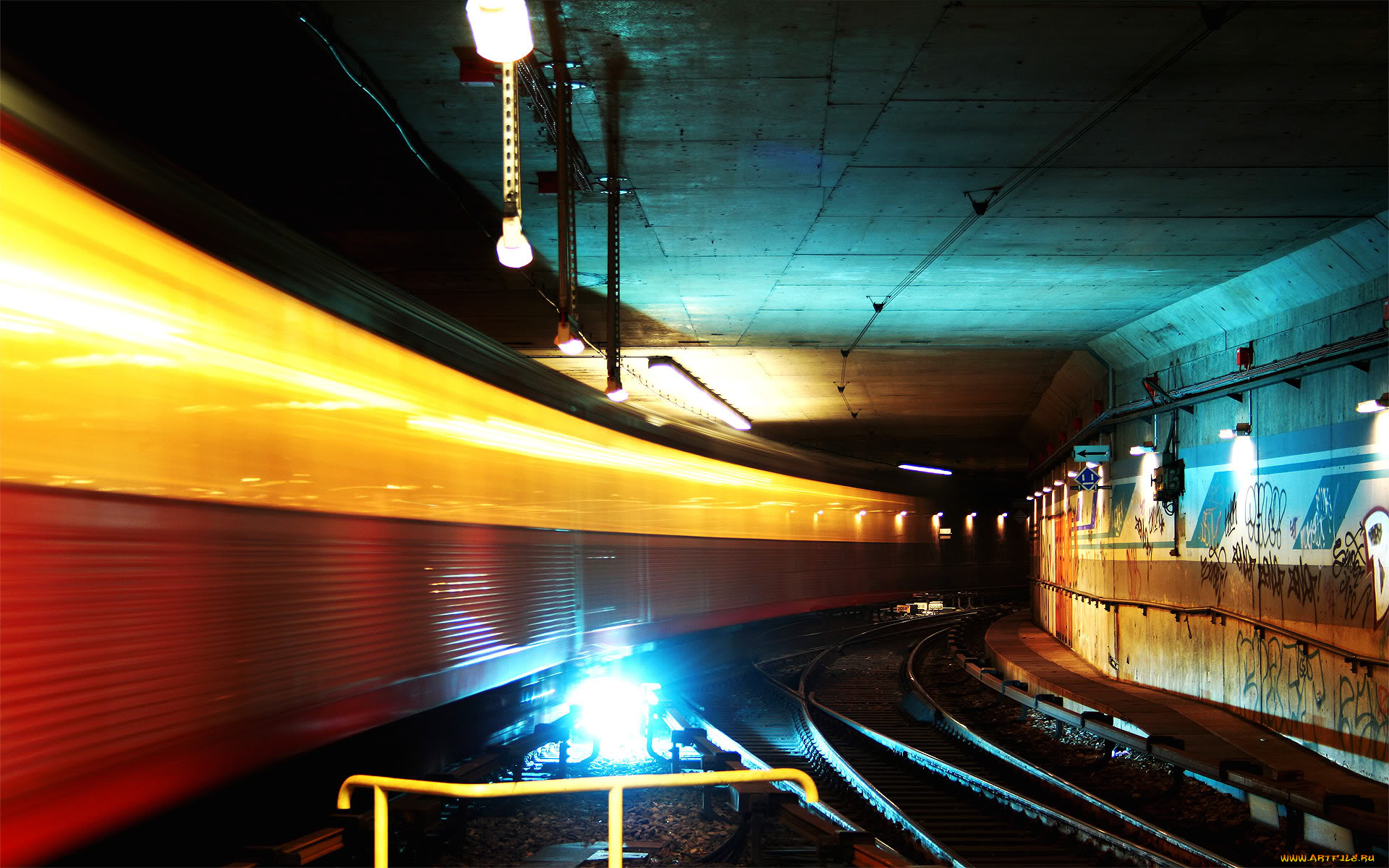 underground, техника, метро, поезд, тоннель