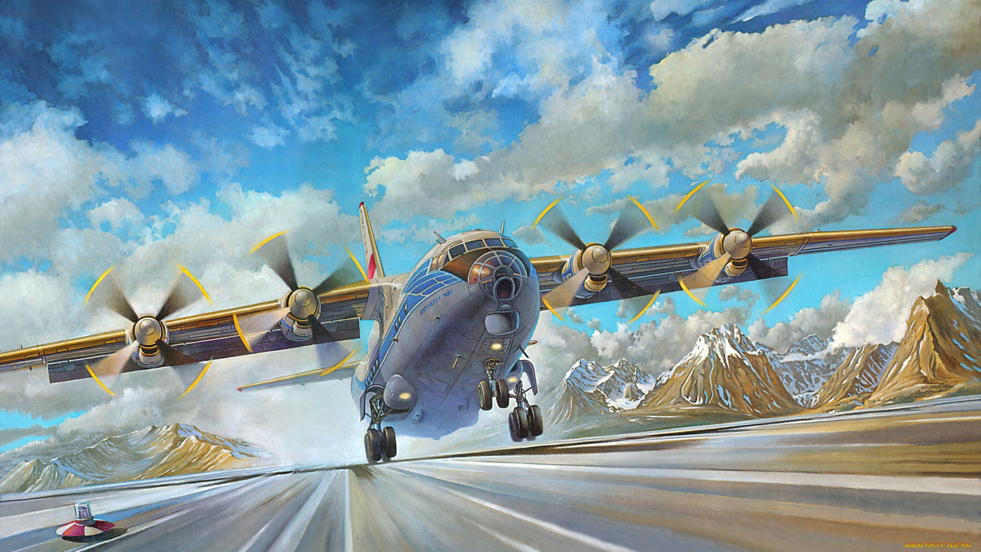 ан, 12, авиация, 3д, рисованые, graphic, самолет, транспортный, советский