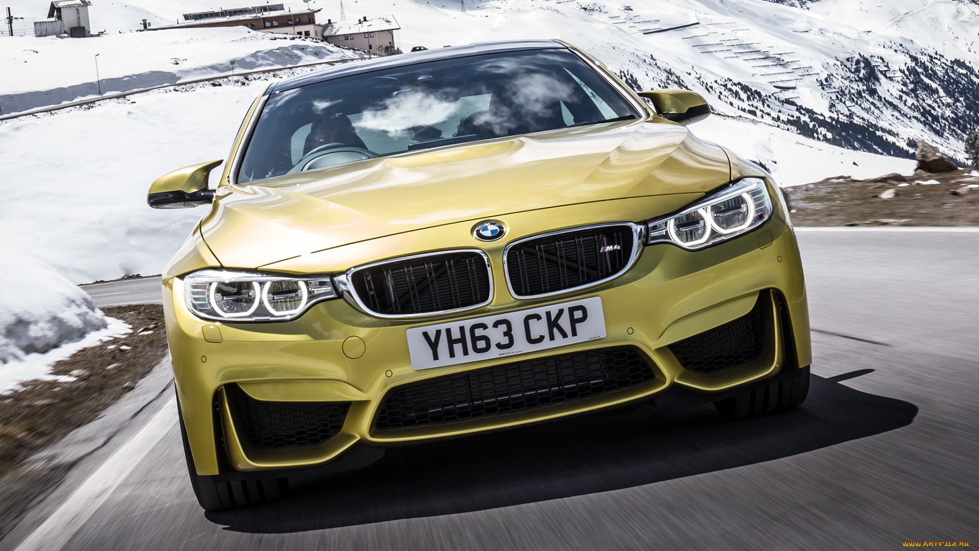 автомобили, bmw, coupе, m4, желтый, 2014г, f82, uk-spec