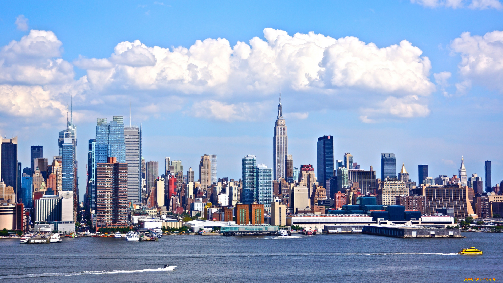 города, нью-йорк, , сша, панорама