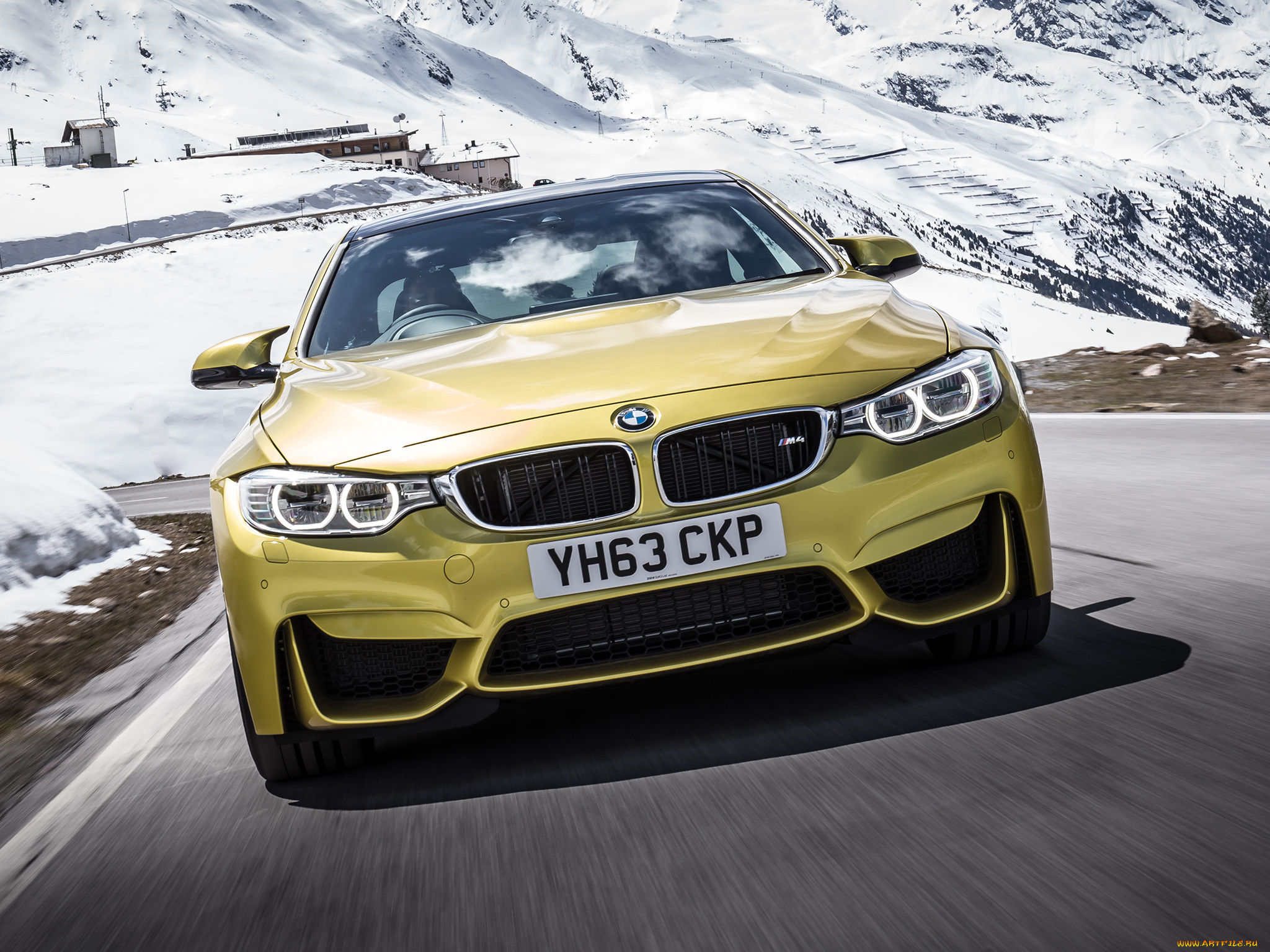 автомобили, bmw, coupе, m4, желтый, 2014г, f82, uk-spec