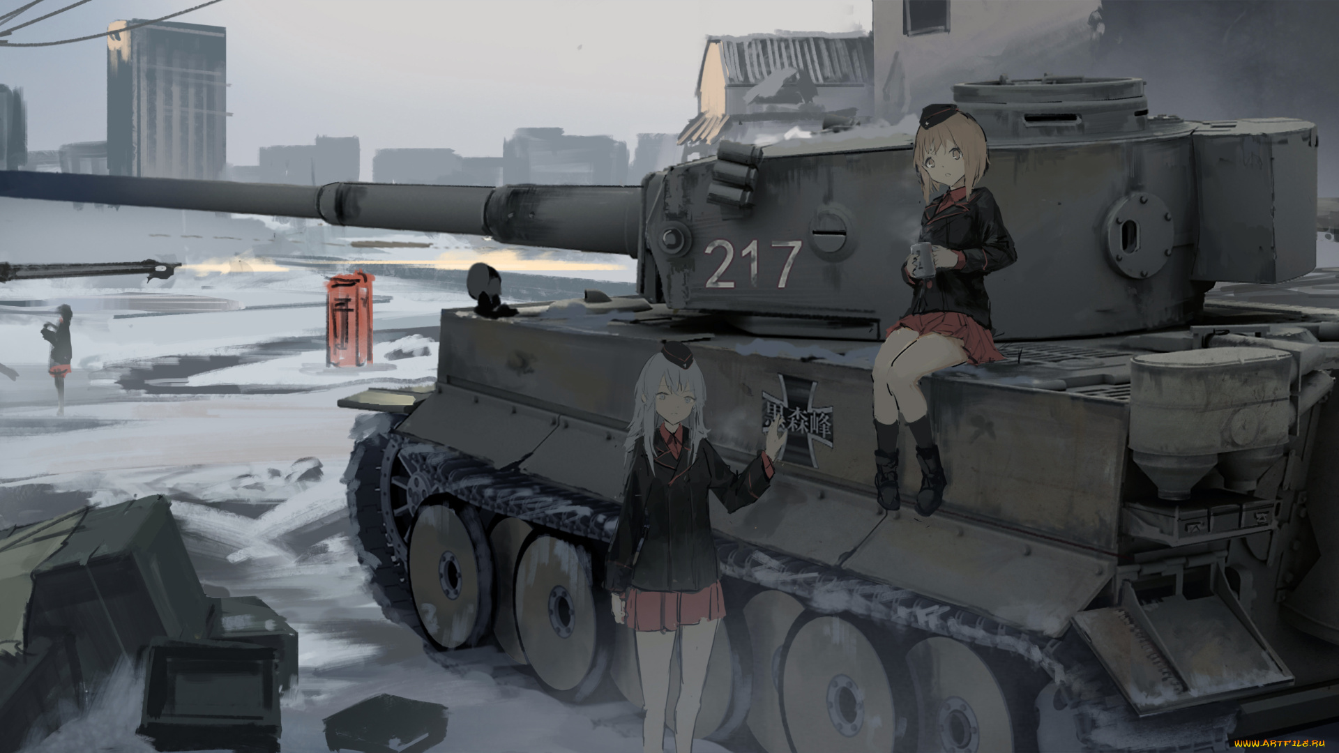 аниме, girls, und, panzer, танк, девочки