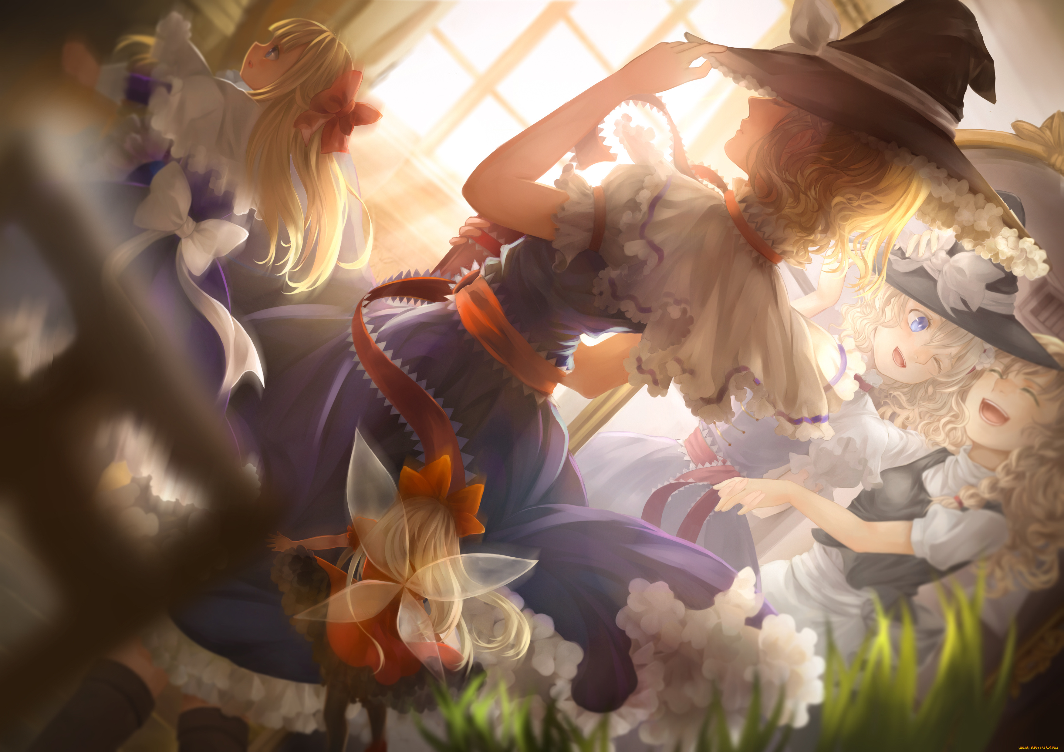 аниме, touhou, девушки