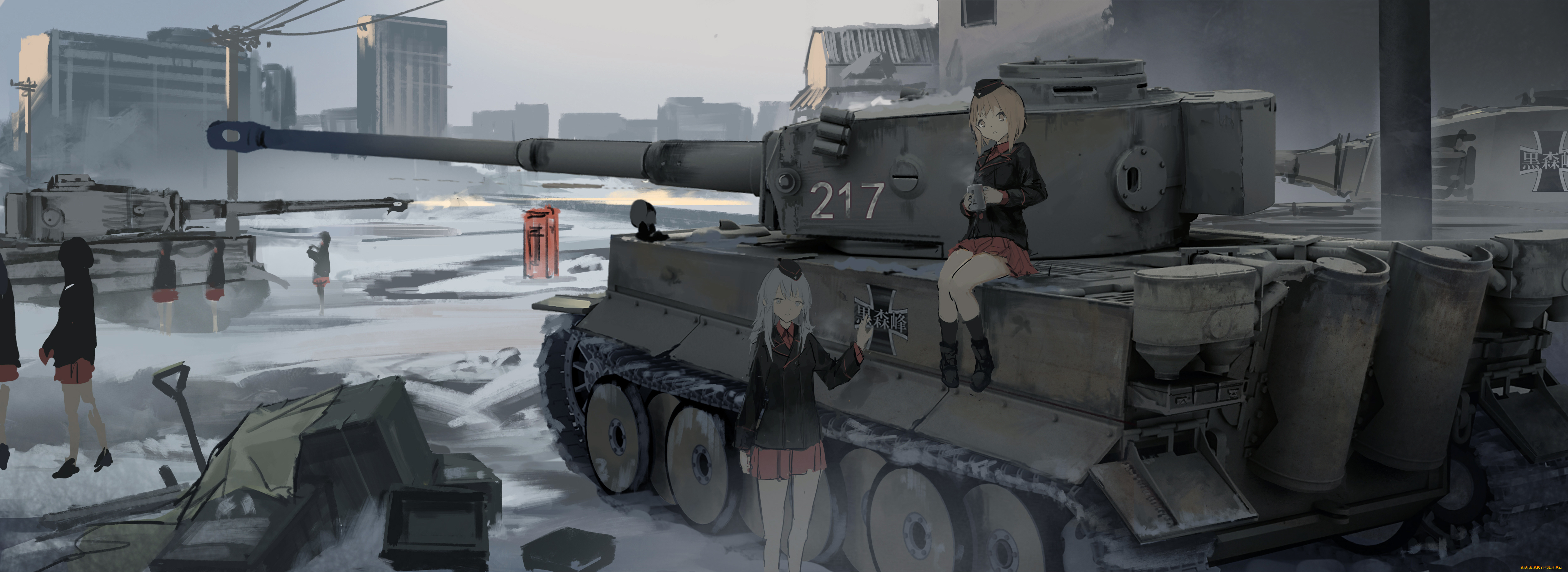 аниме, girls, und, panzer, танк, девочки