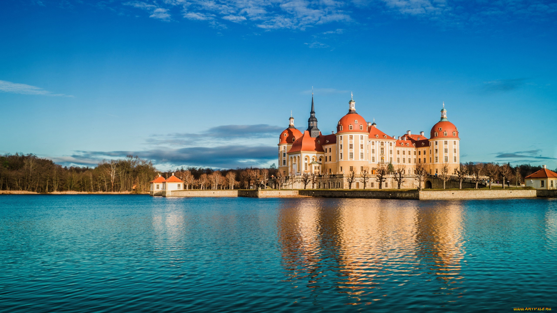 города, замок, морицбург, , германия, castle, moritzburg