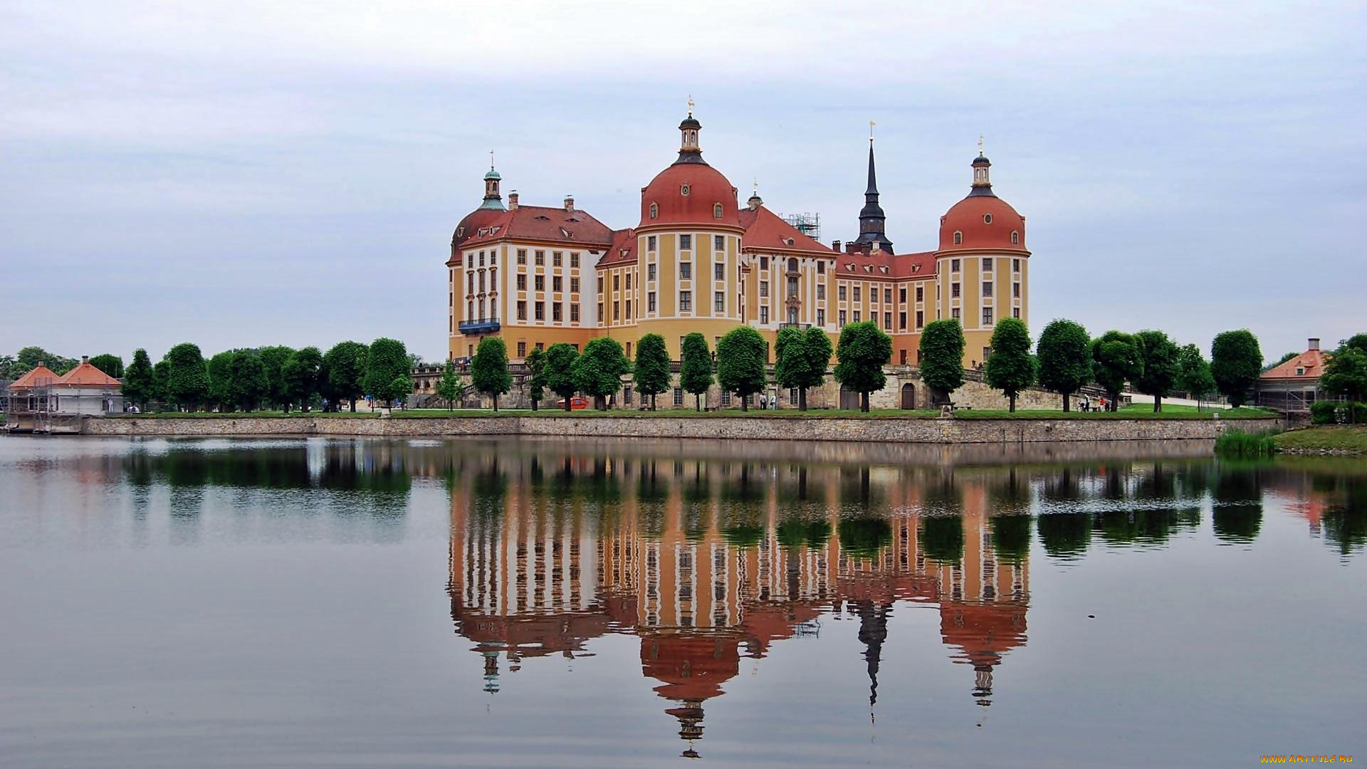 города, замок, морицбург, , германия, castle, moritzburg