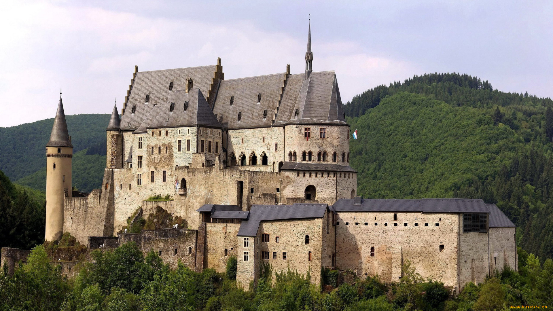 vianden, castle, люксембург, города, -, дворцы, , замки, , крепости, vianden, castle, люксембург