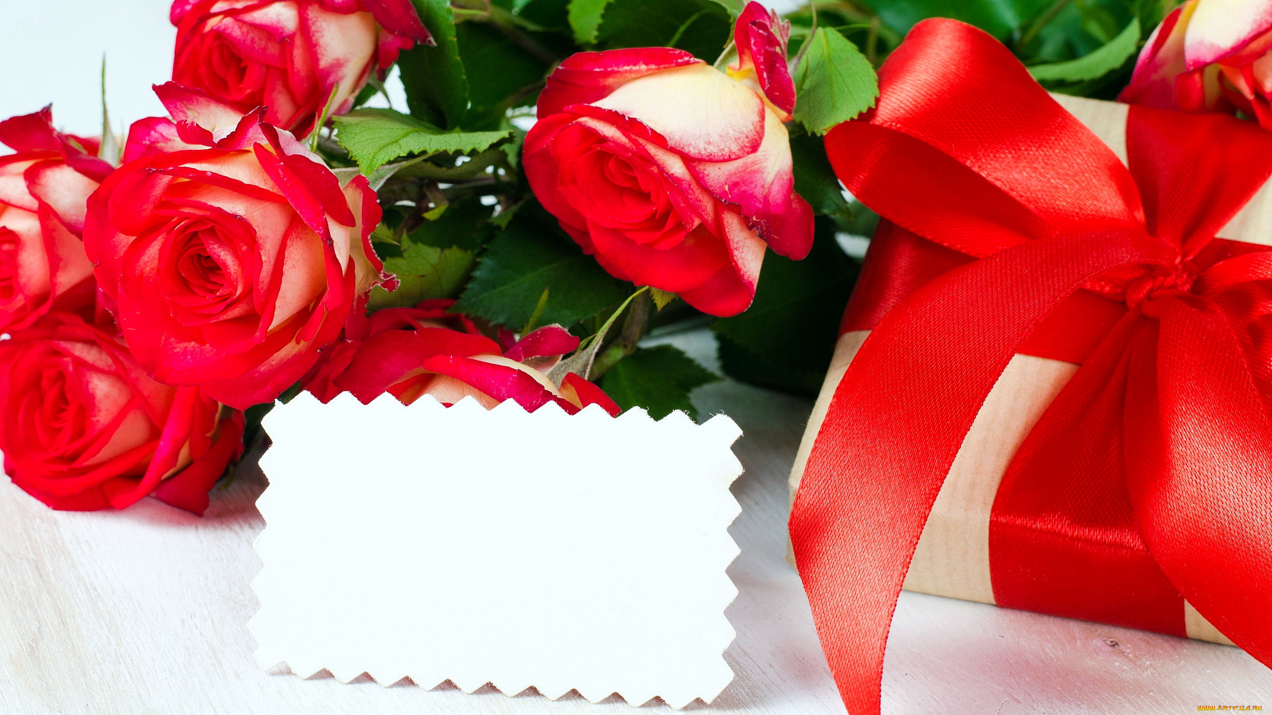 праздничные, подарки, и, коробочки, розы, подарок, лента, бант, алый