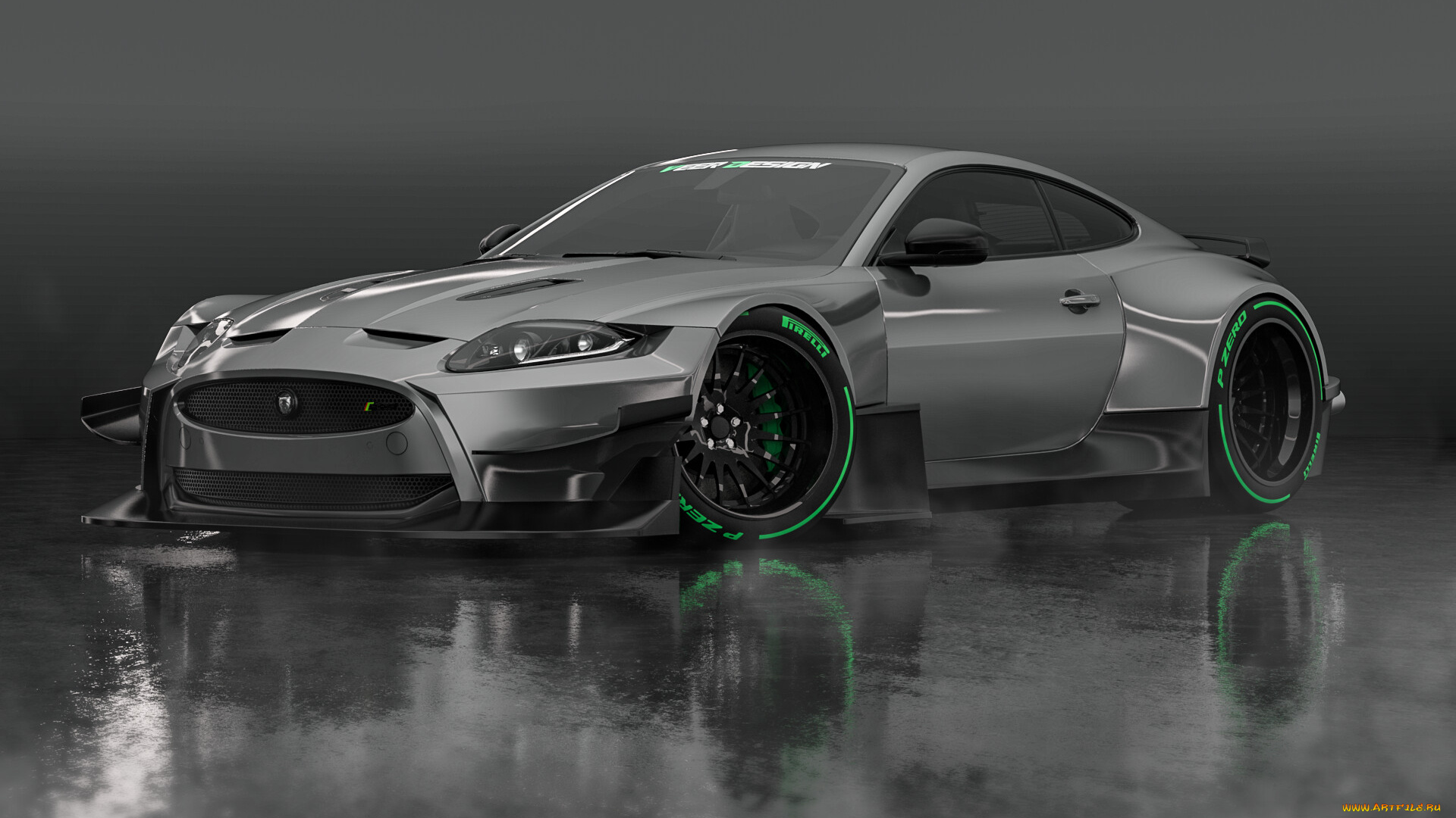 jaguar, xk-r, widebody, автомобили, 3д, jaguar, xkr, widebody