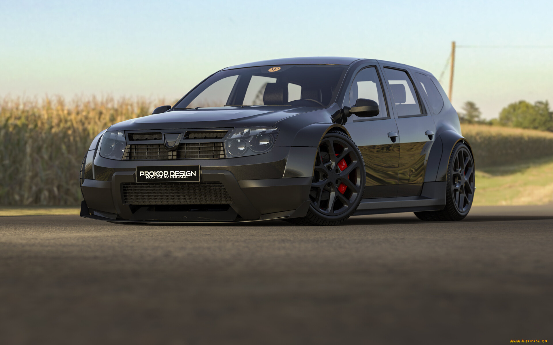 renault, duster, black, edition, автомобили, 3д, renault, duster, black, edition