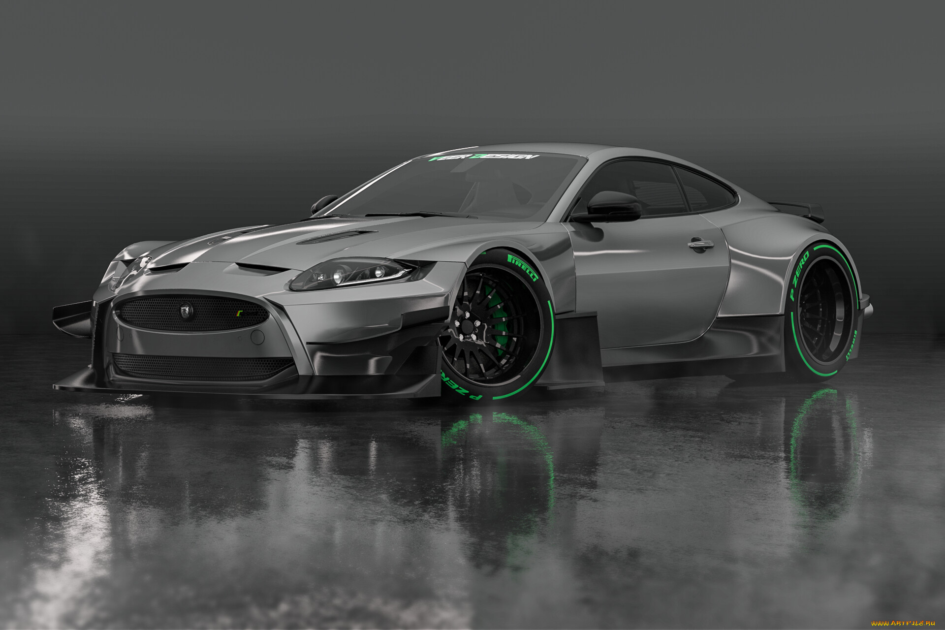 jaguar, xk-r, widebody, автомобили, 3д, jaguar, xkr, widebody