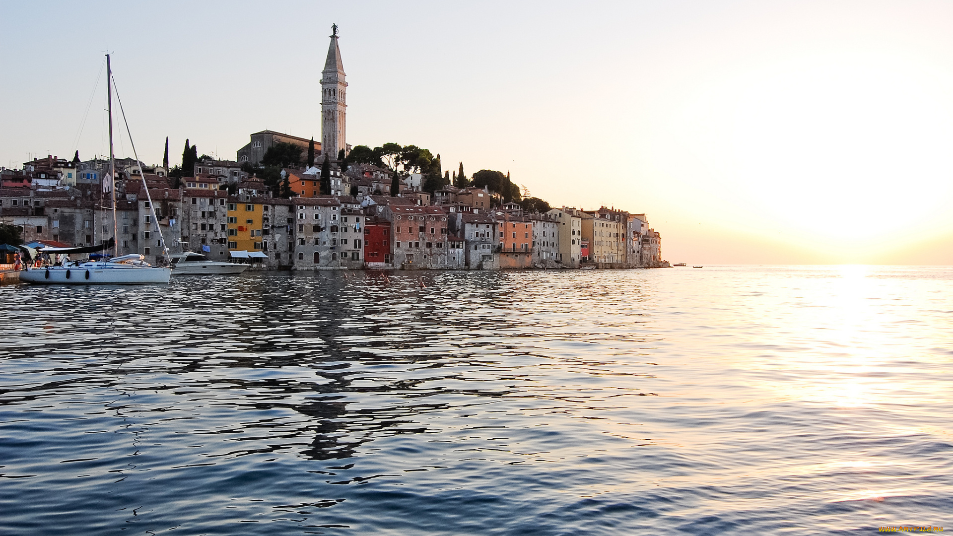 rovinj, croatia, города, пейзажи, adriatic, sea, ровинь, хорватия, адриатическое, море, яхта, здания