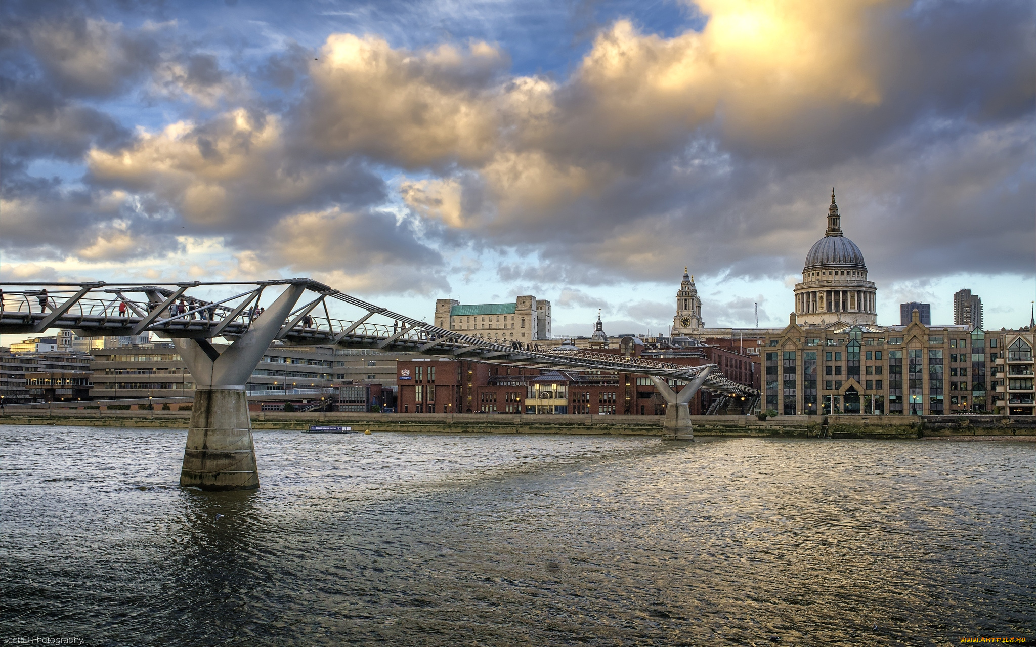 города, лондон, великобритания, мост, река, здания