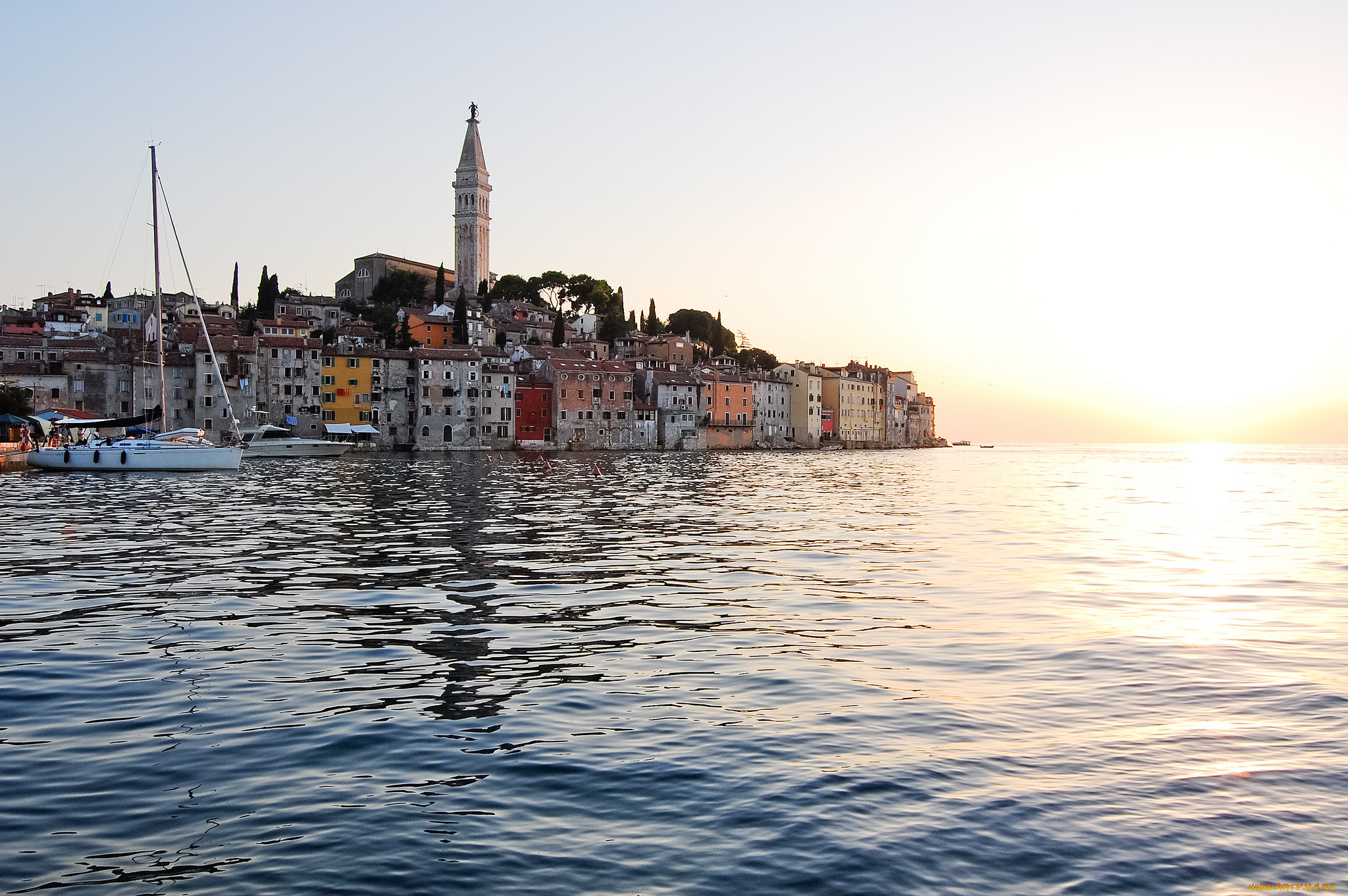 rovinj, croatia, города, пейзажи, adriatic, sea, ровинь, хорватия, адриатическое, море, яхта, здания