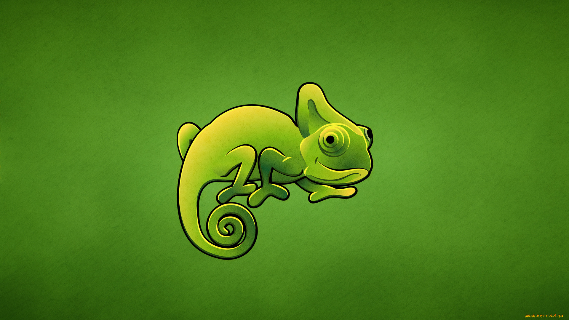 рисованные, минимализм, chameleon, ящер, зеленый, хамелеон