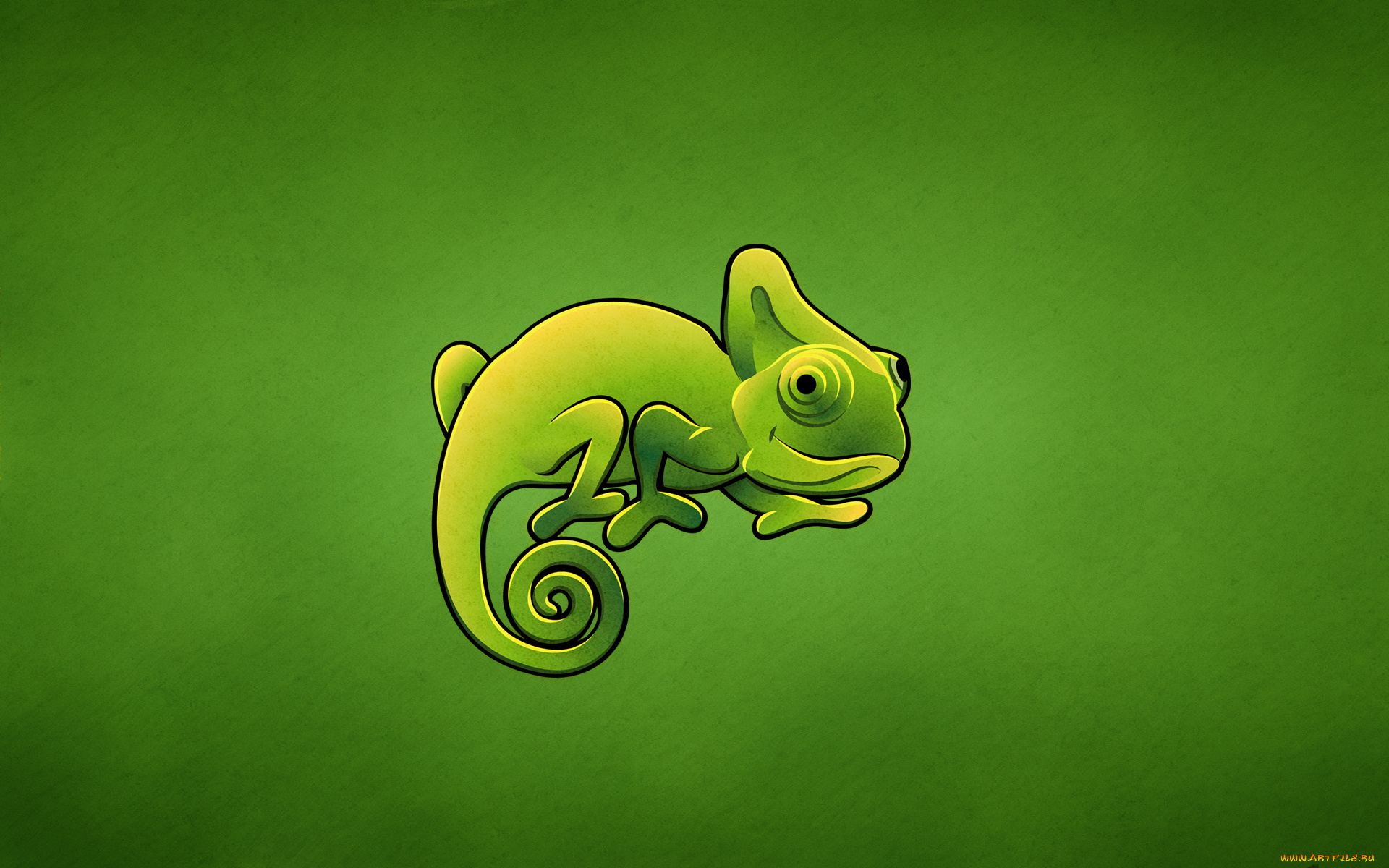 рисованные, минимализм, chameleon, ящер, зеленый, хамелеон