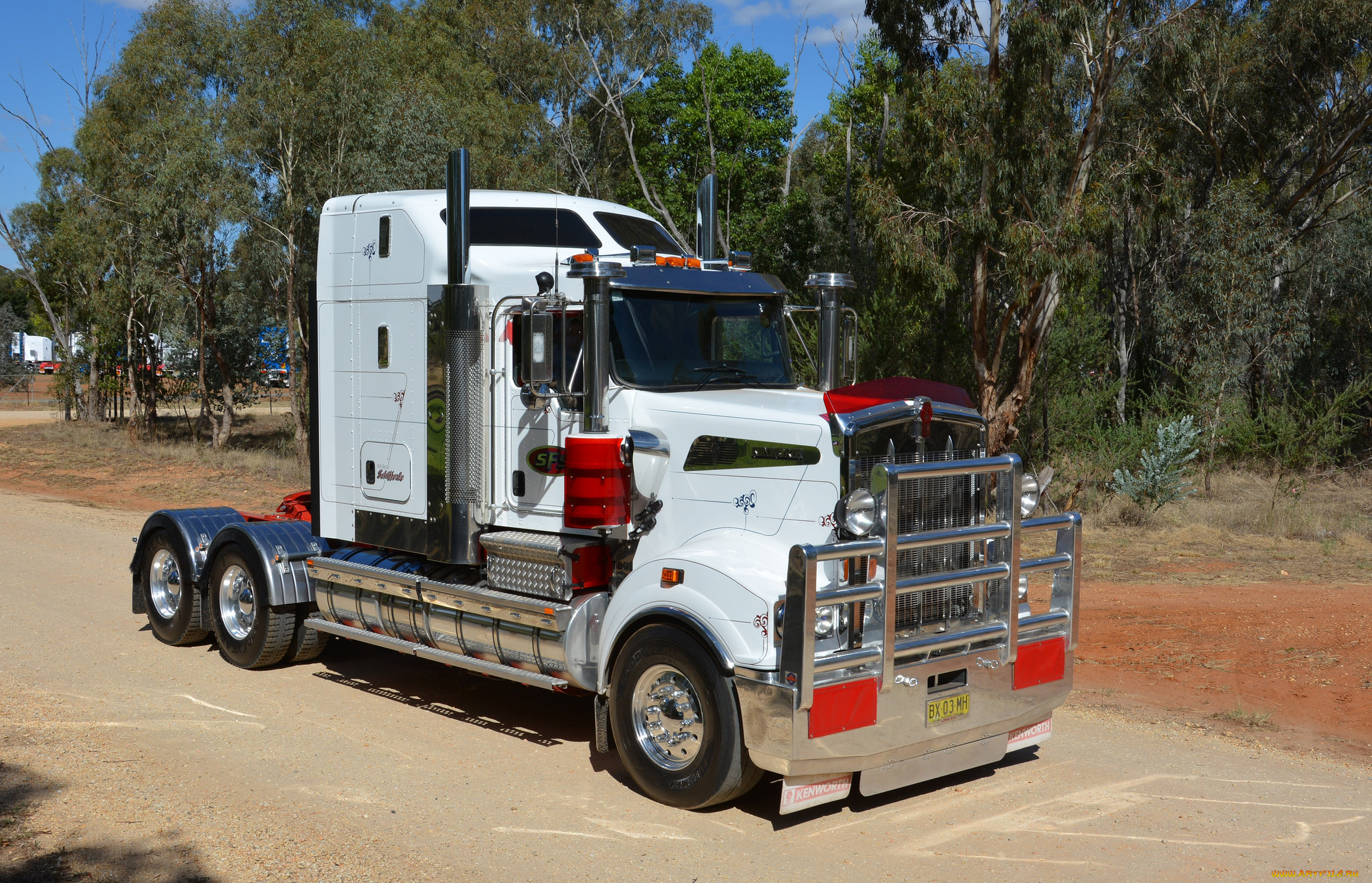 автомобили, kenworth, тягач, седельный, тяжелый, грузовик