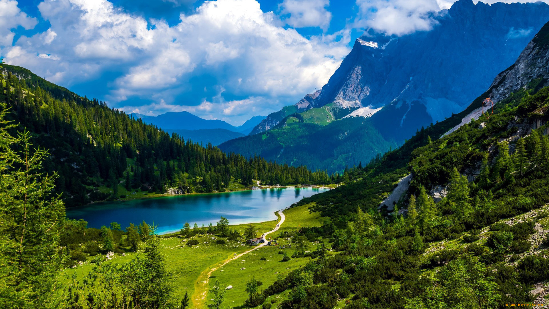 seebensee, tirol, austria, природа, реки, озера