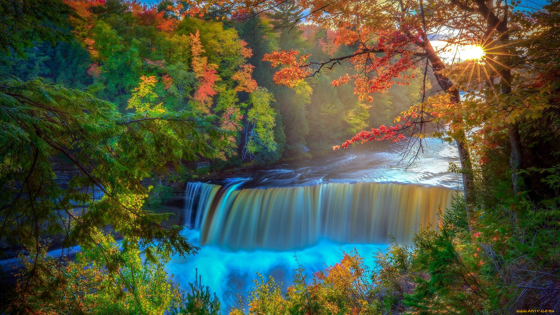 tahquamenon, falls, state, park, michigan, природа, водопады, tahquamenon, falls, state, park