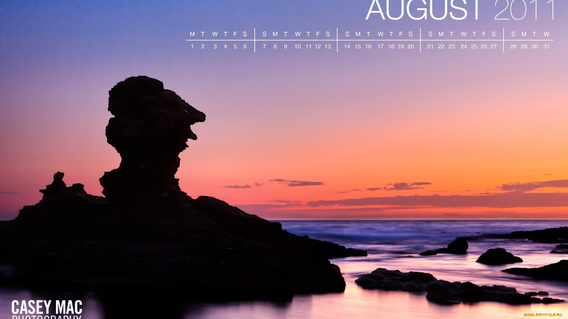 календари, природа, закат, море, август, берег, скалы