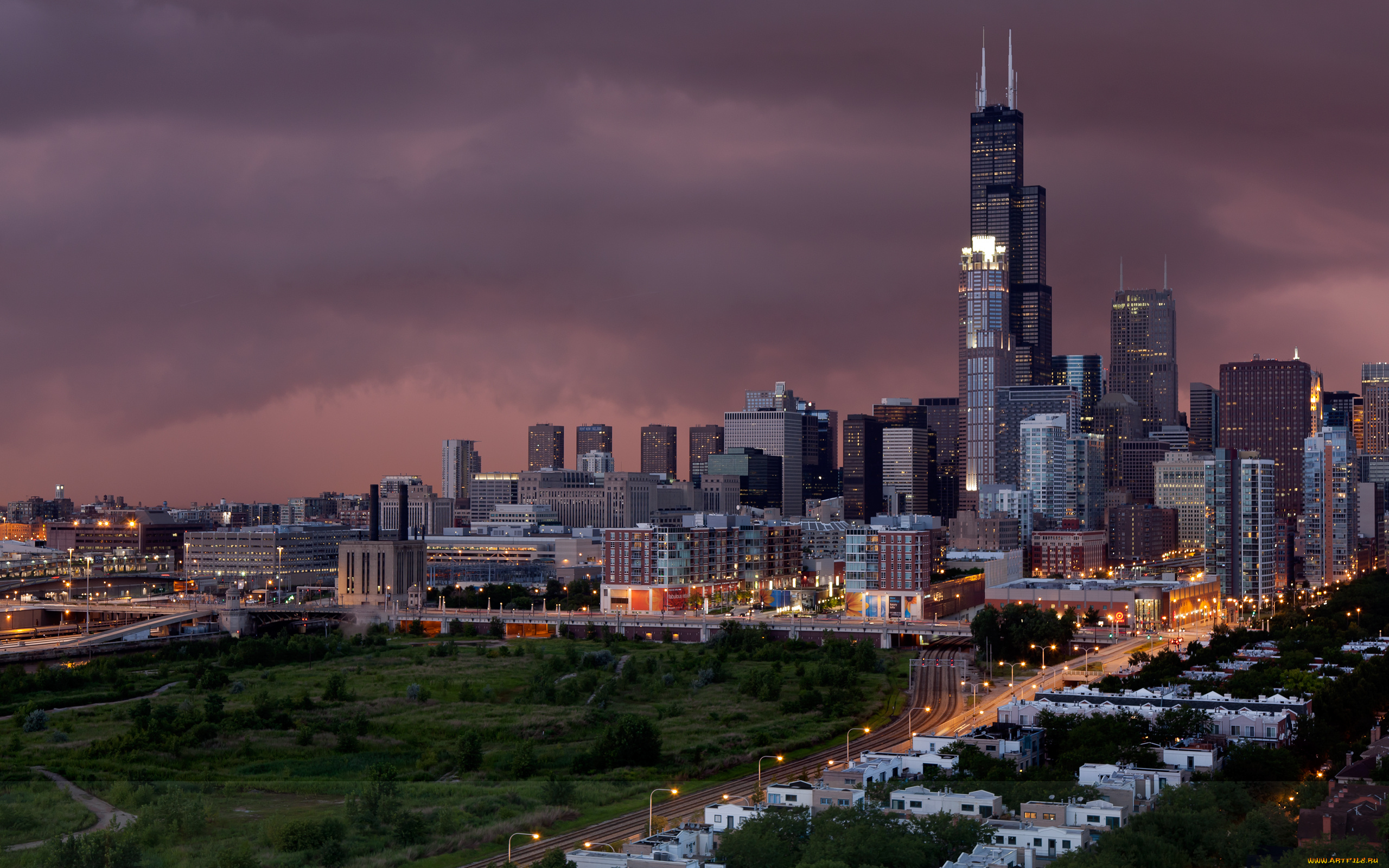 chicago, города, Чикаго, сша, здания