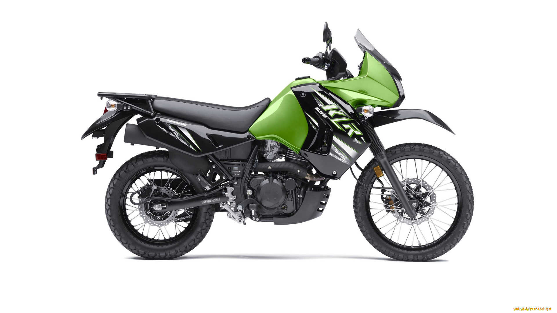 мотоциклы, kawasaki, klr650, зеленый