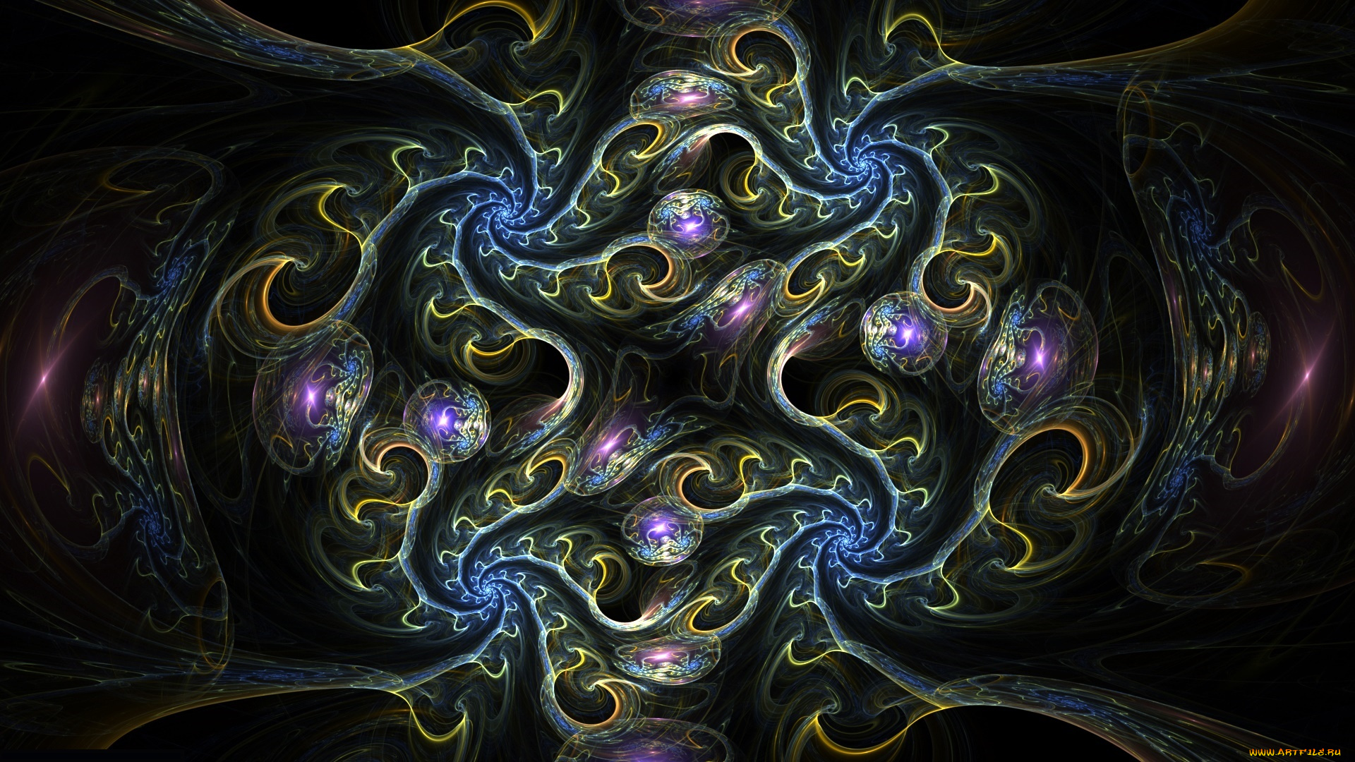 3д, графика, фракталы, , fractal, узор, цвета, фон