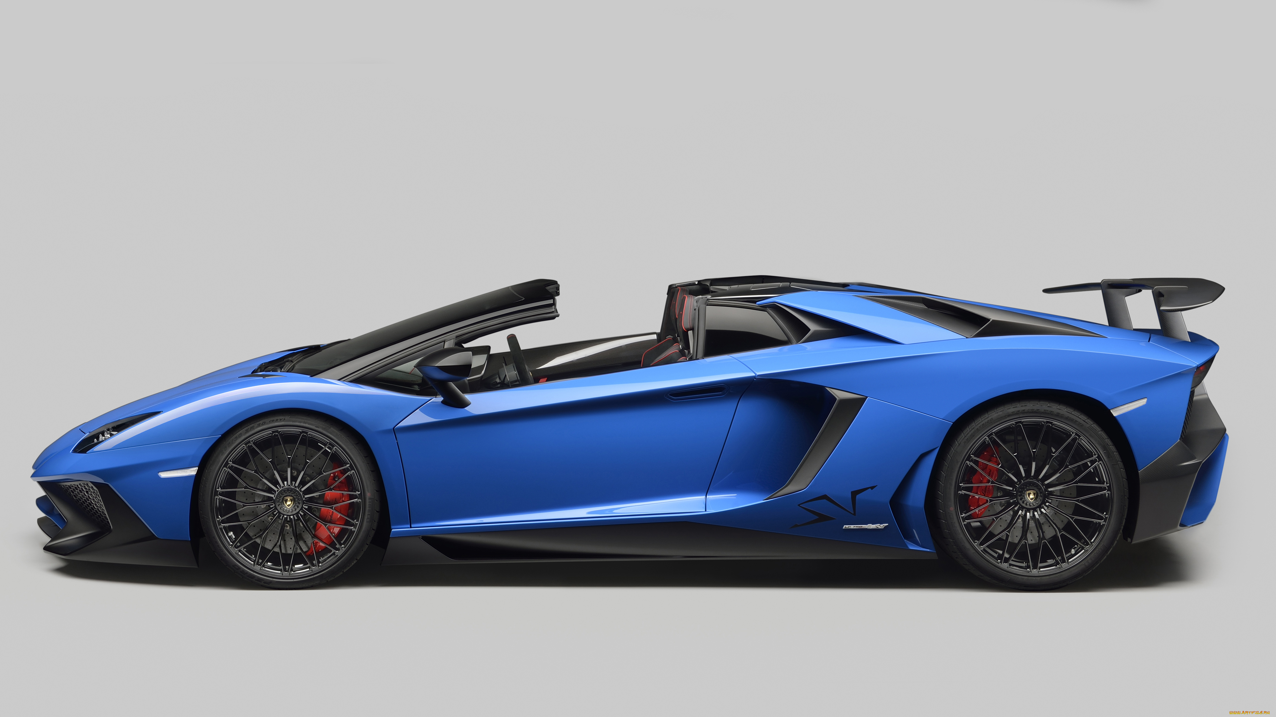 автомобили, lamborghini, lp, 750-4, aventador, lb834, roadster, superveloce, голубой, 2015г