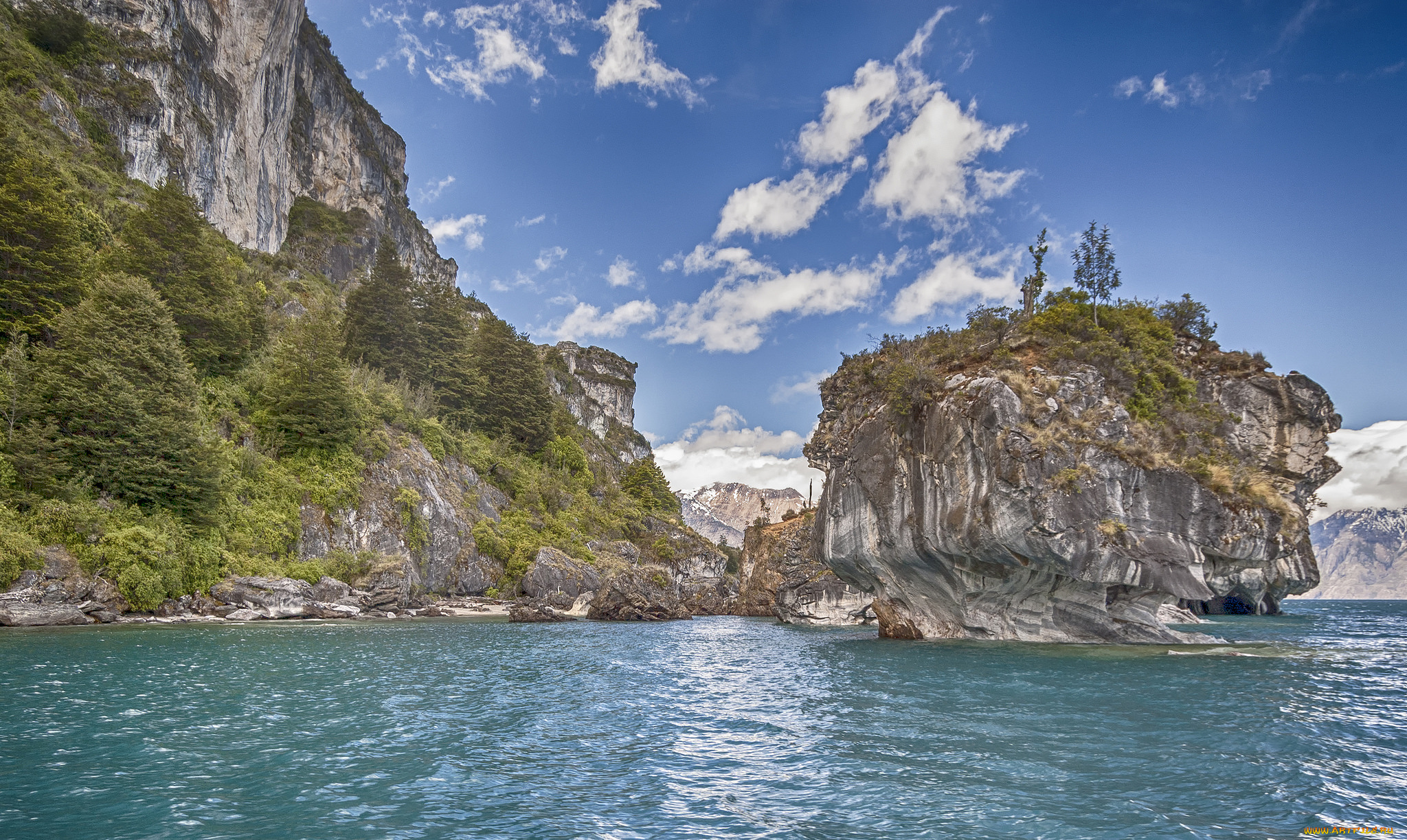 природа, побережье, море, берег