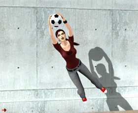 Картинка 3д+графика спорт+ sport мяч фон взгляд девушка